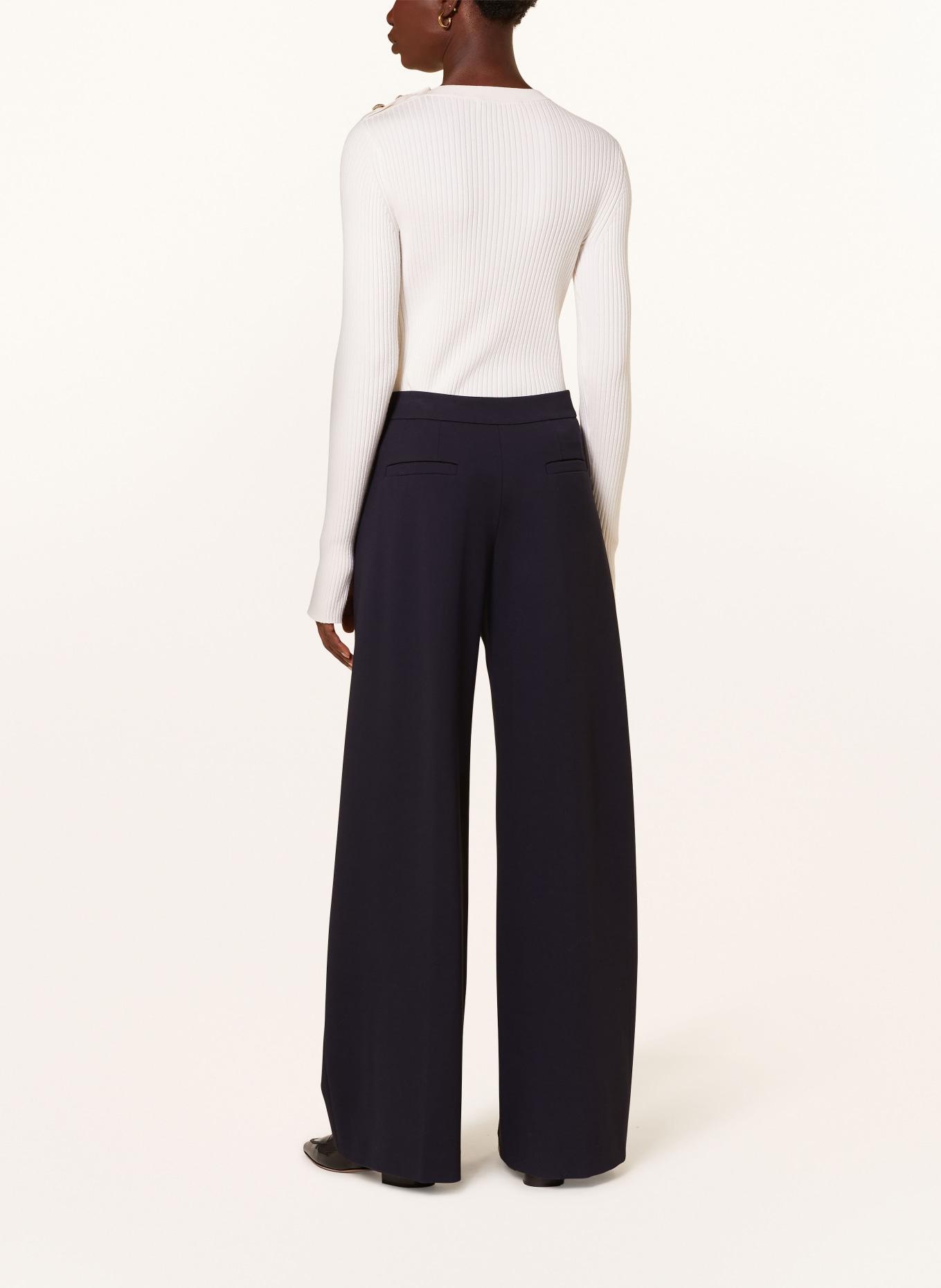 DOROTHEE SCHUMACHER Marlenehose aus Jersey: DUNKELBLAU