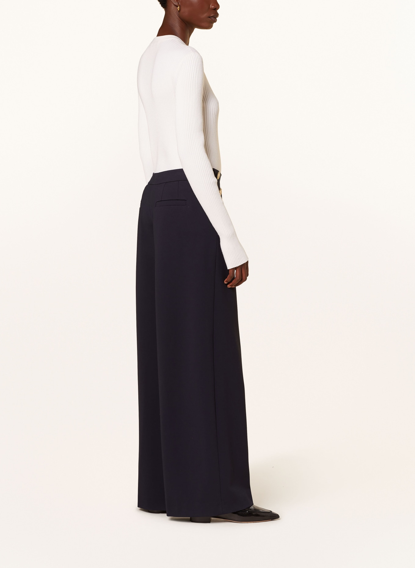 DOROTHEE SCHUMACHER Marlenehose aus Jersey: DUNKELBLAU