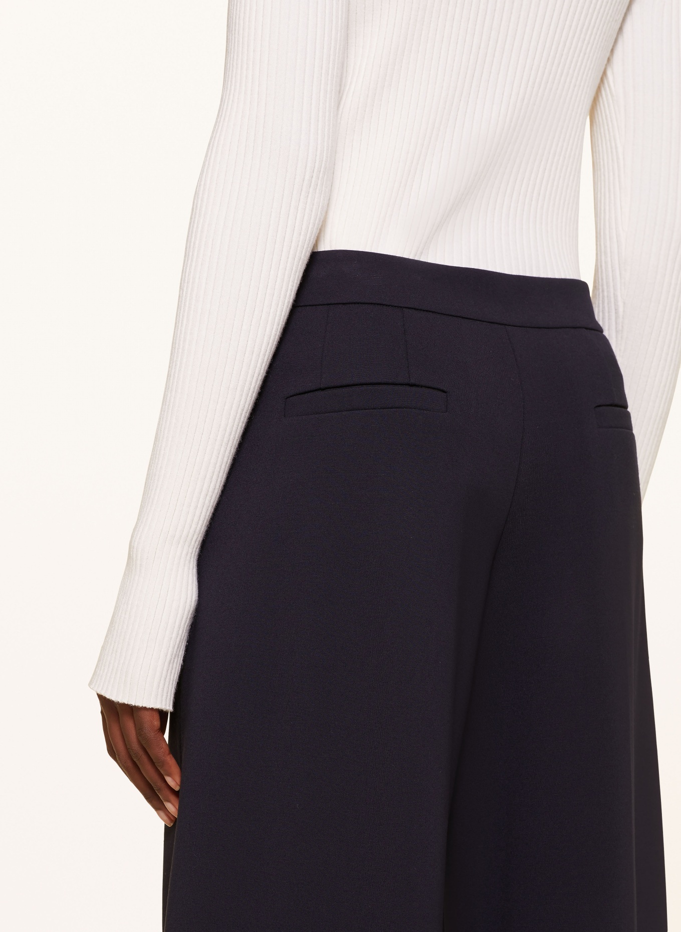 DOROTHEE SCHUMACHER Marlenehose aus Jersey: DUNKELBLAU
