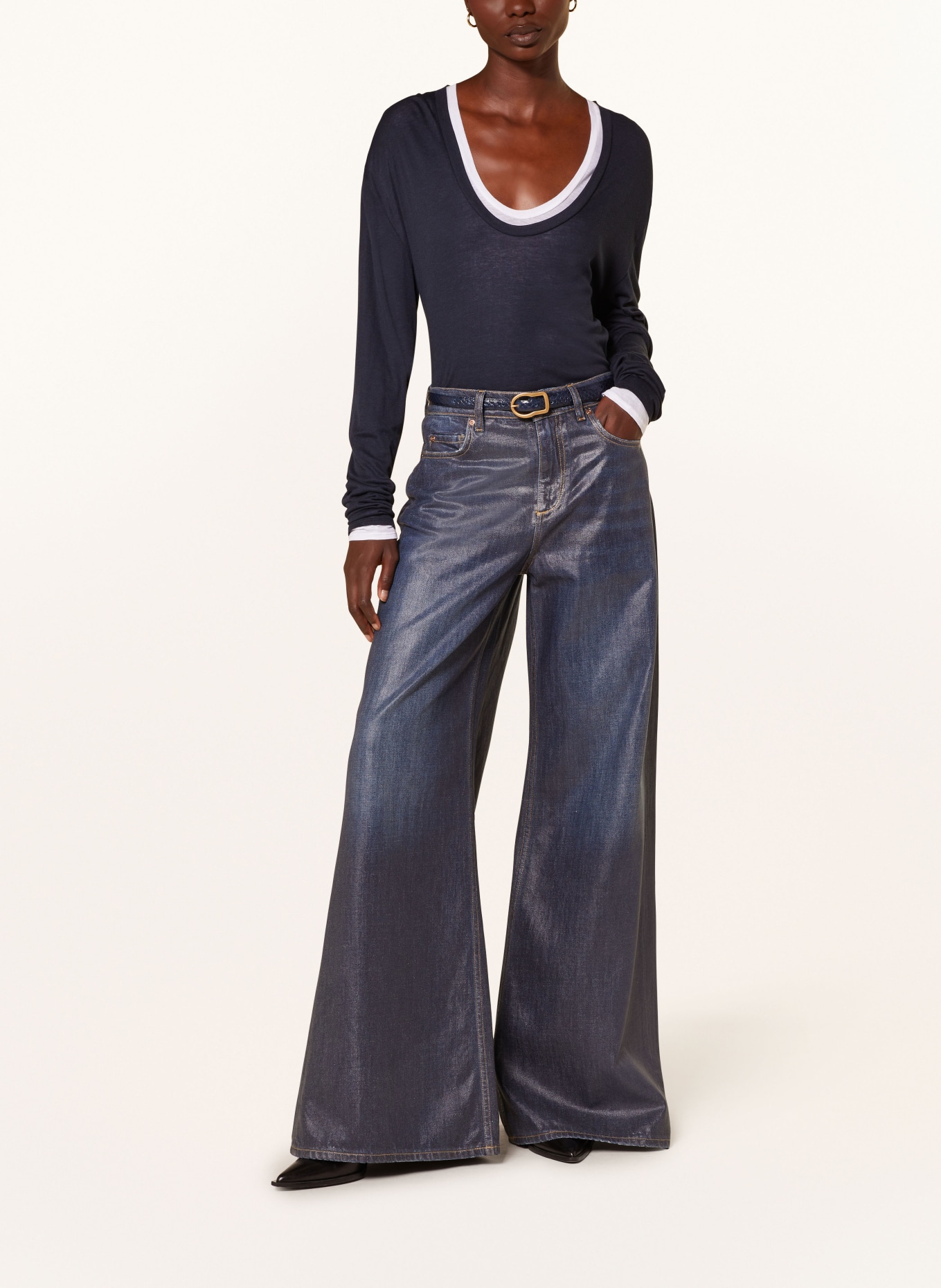 DOROTHEE SCHUMACHER Long sleeve Hermès shirt, Color: T-shirt comoda con grafica con fiamme (Image 2)