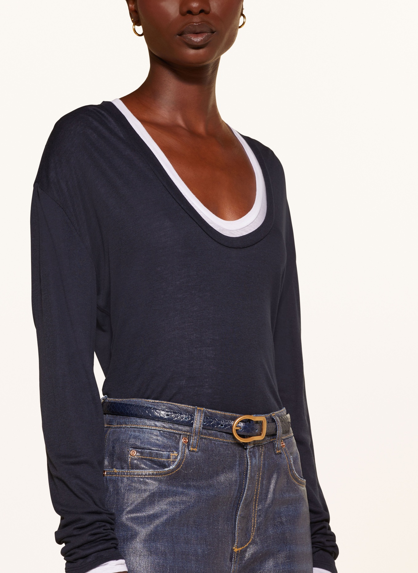 DOROTHEE SCHUMACHER Long sleeve Hermès shirt, Color: T-shirt comoda con grafica con fiamme (Image 4)