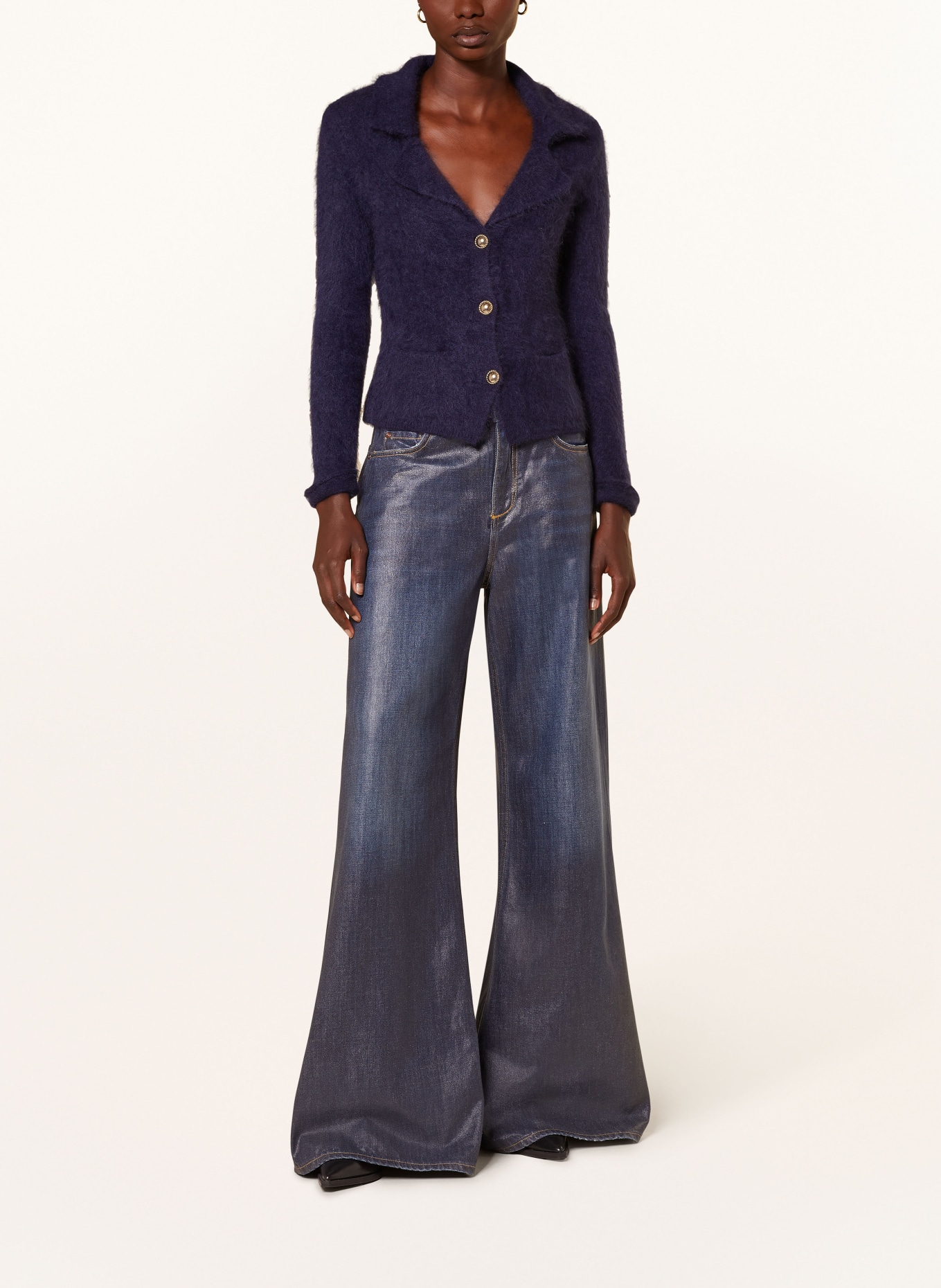DOROTHEE SCHUMACHER Strickjacke mit Cashmere: DUNKELBLAU