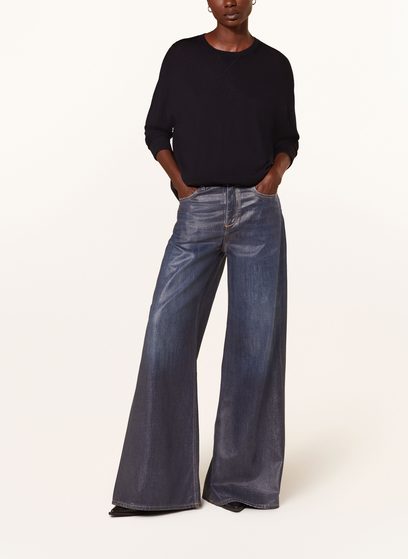 DOROTHEE SCHUMACHER MERINO MIX & MATCH sweater: DARK BLUE