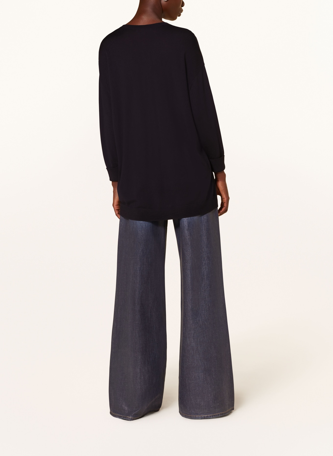 DOROTHEE SCHUMACHER MERINO MIX & MATCH sweater: DARK BLUE