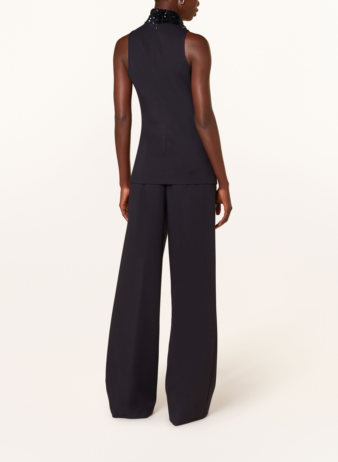 DOROTHEE SCHUMACHER Top mit Pailletten: DUNKELBLAU