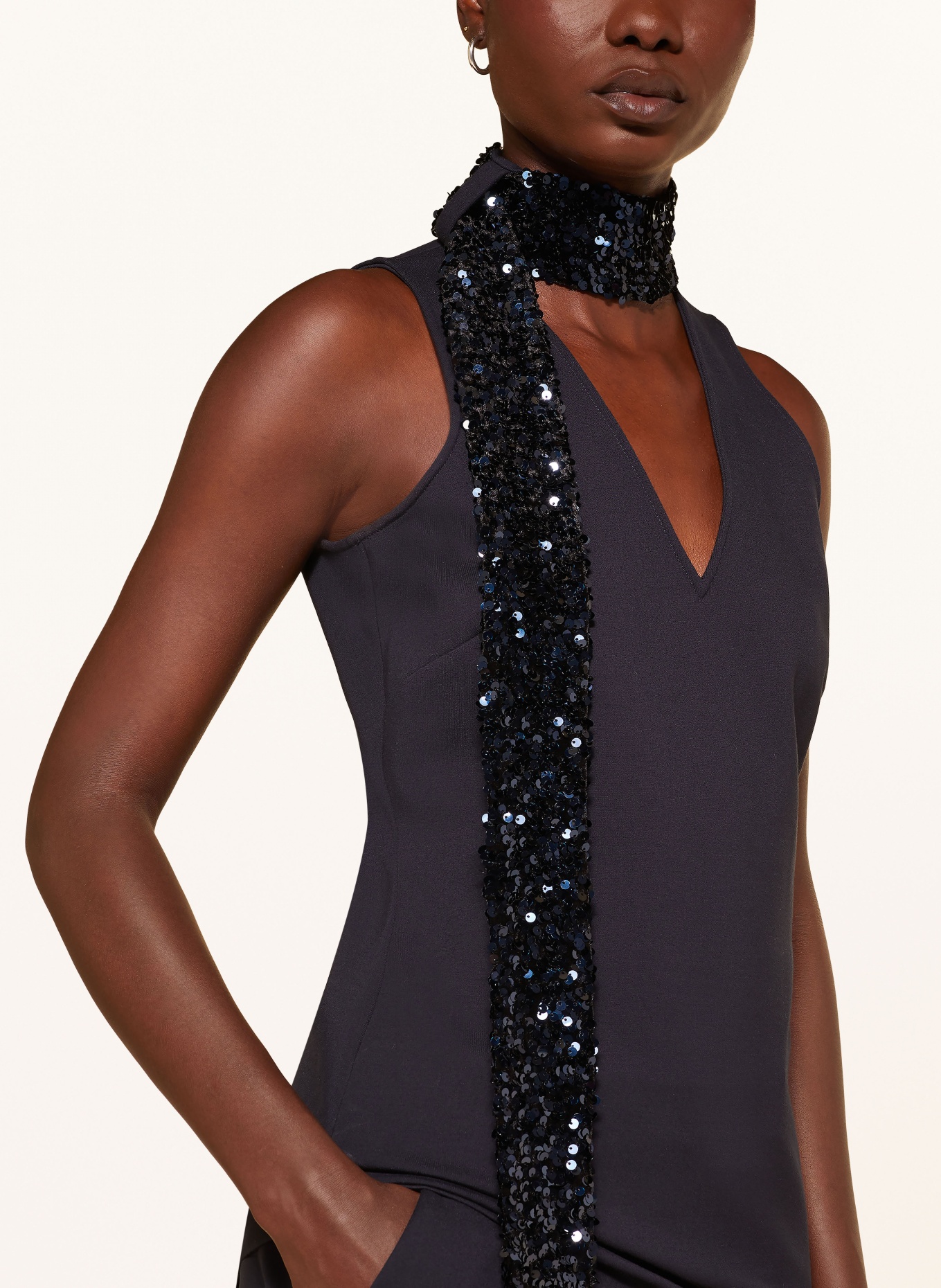 DOROTHEE SCHUMACHER Top mit Pailletten: DUNKELBLAU