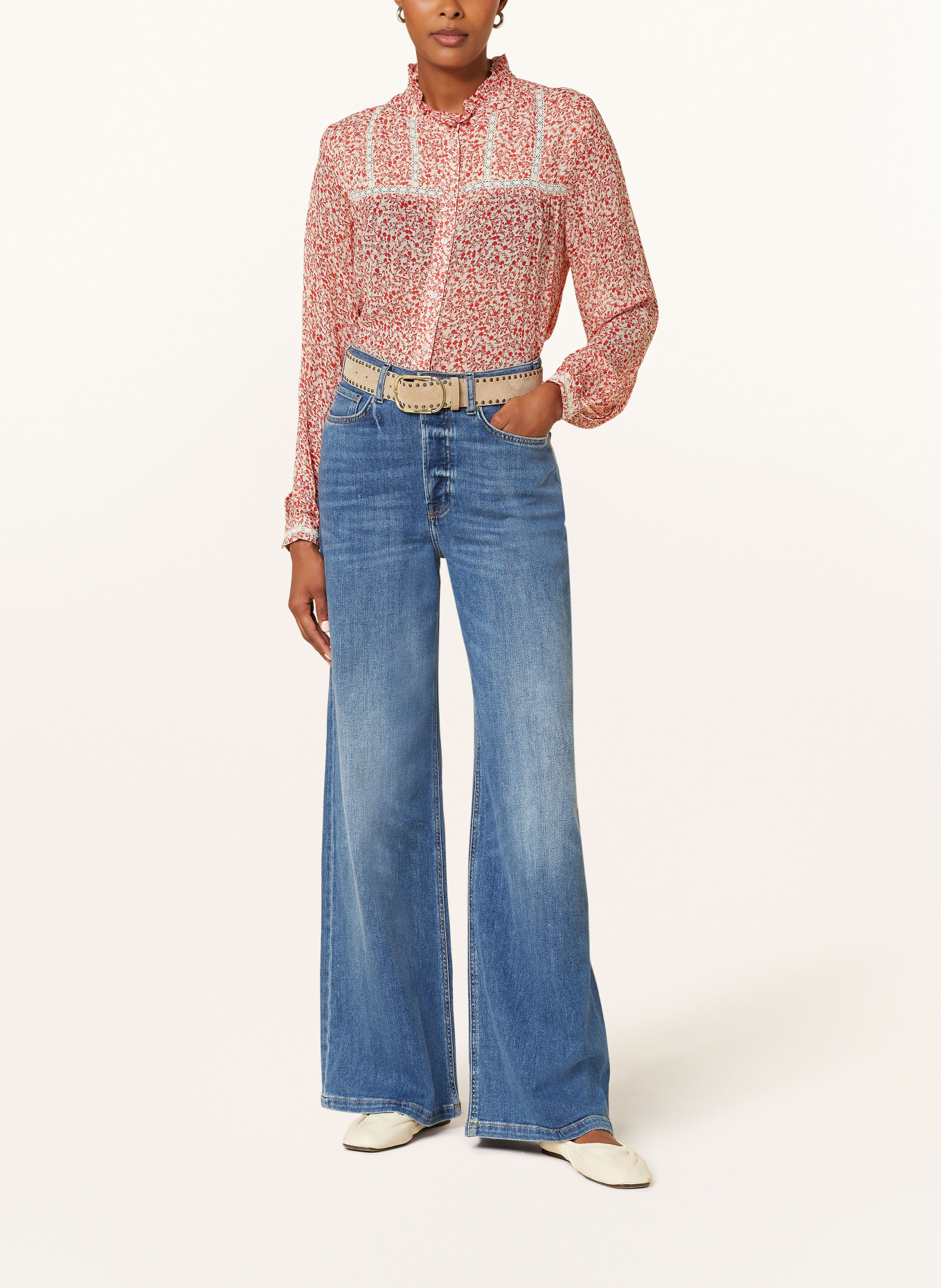 Part Two Bluse: WEISS / ROT