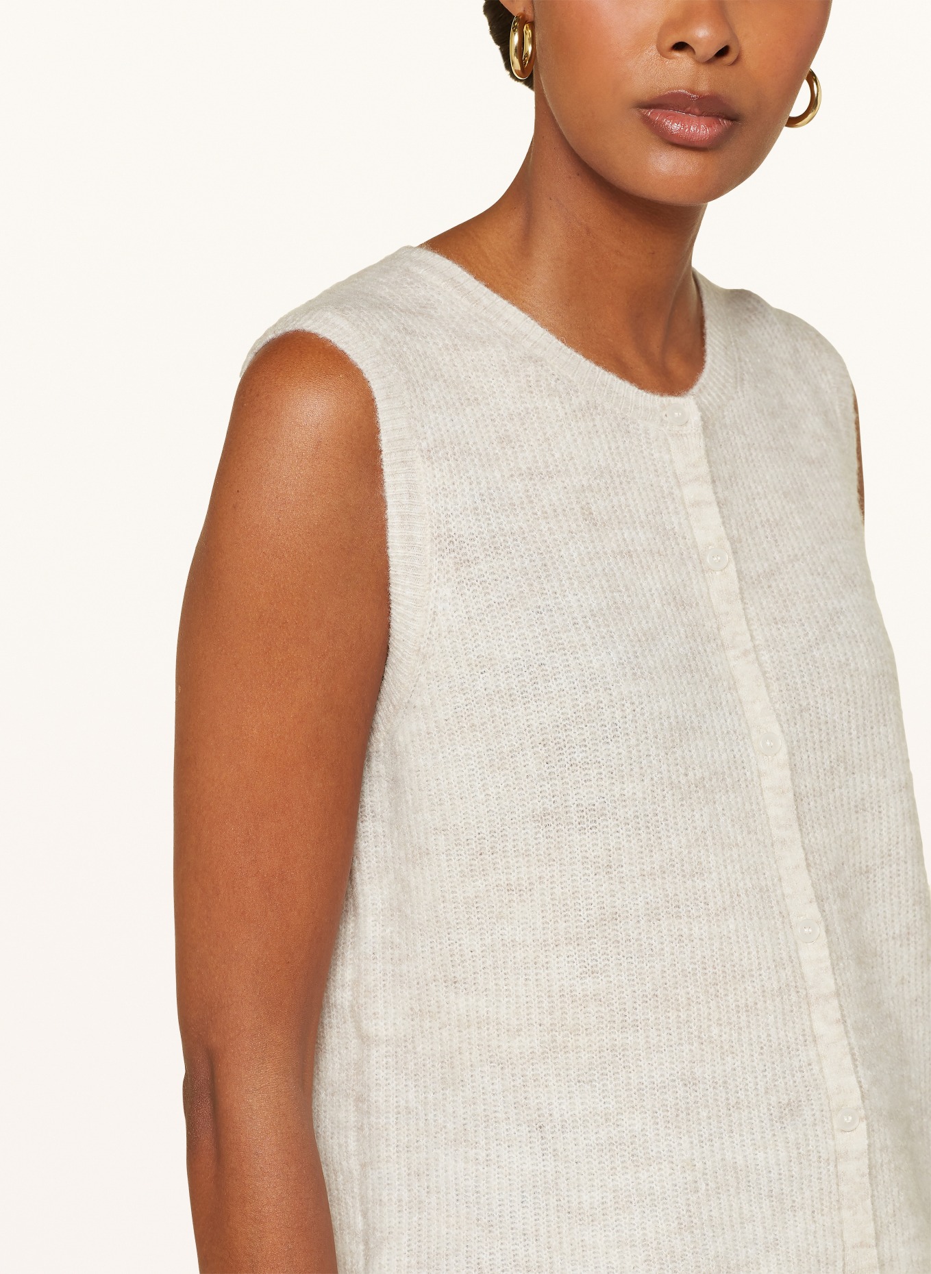 Part Two Strickweste: ECRU