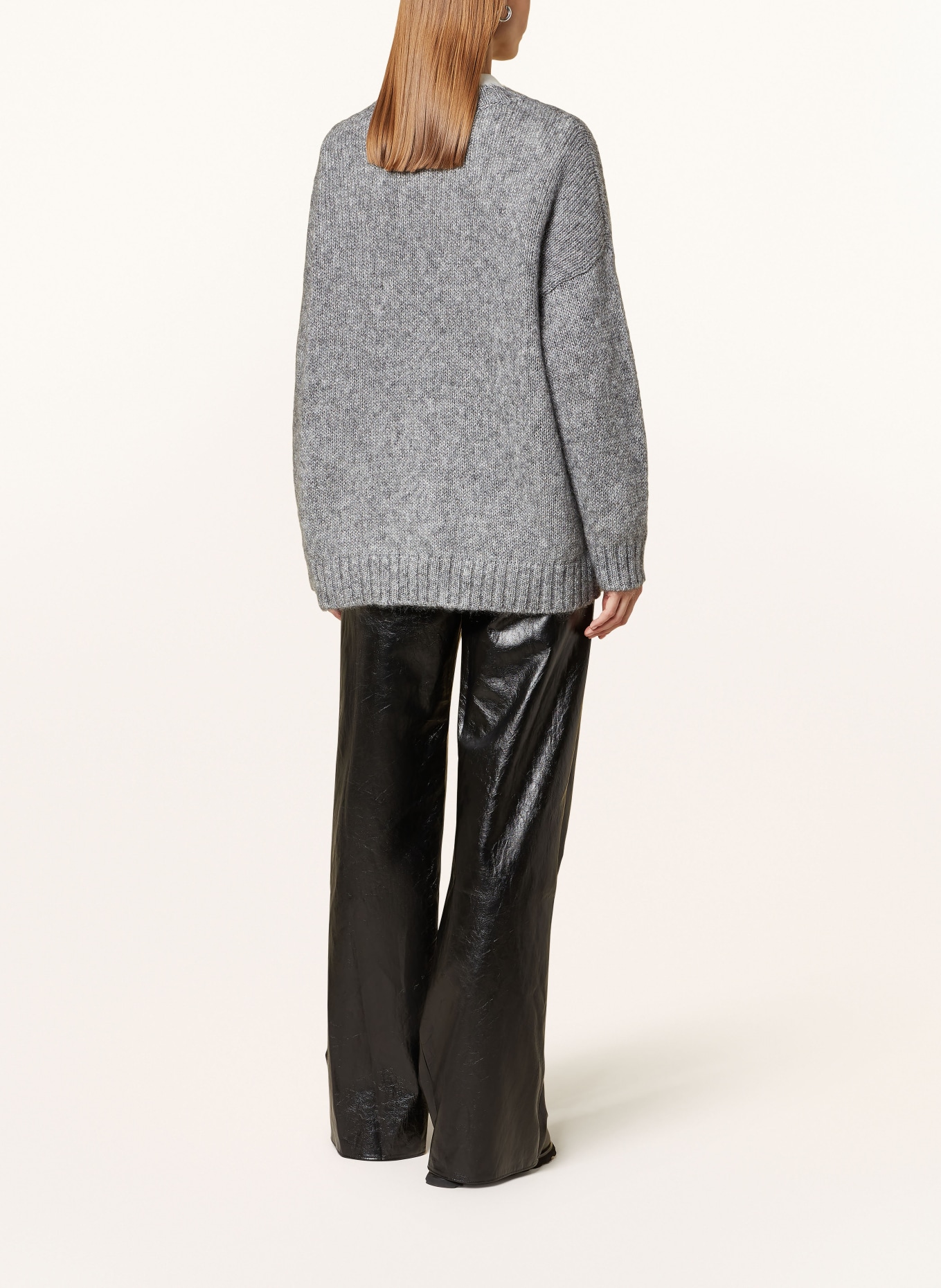 WEEKEND Max Mara Sweater ANTONY with glitter thread: SILVER / GRAY