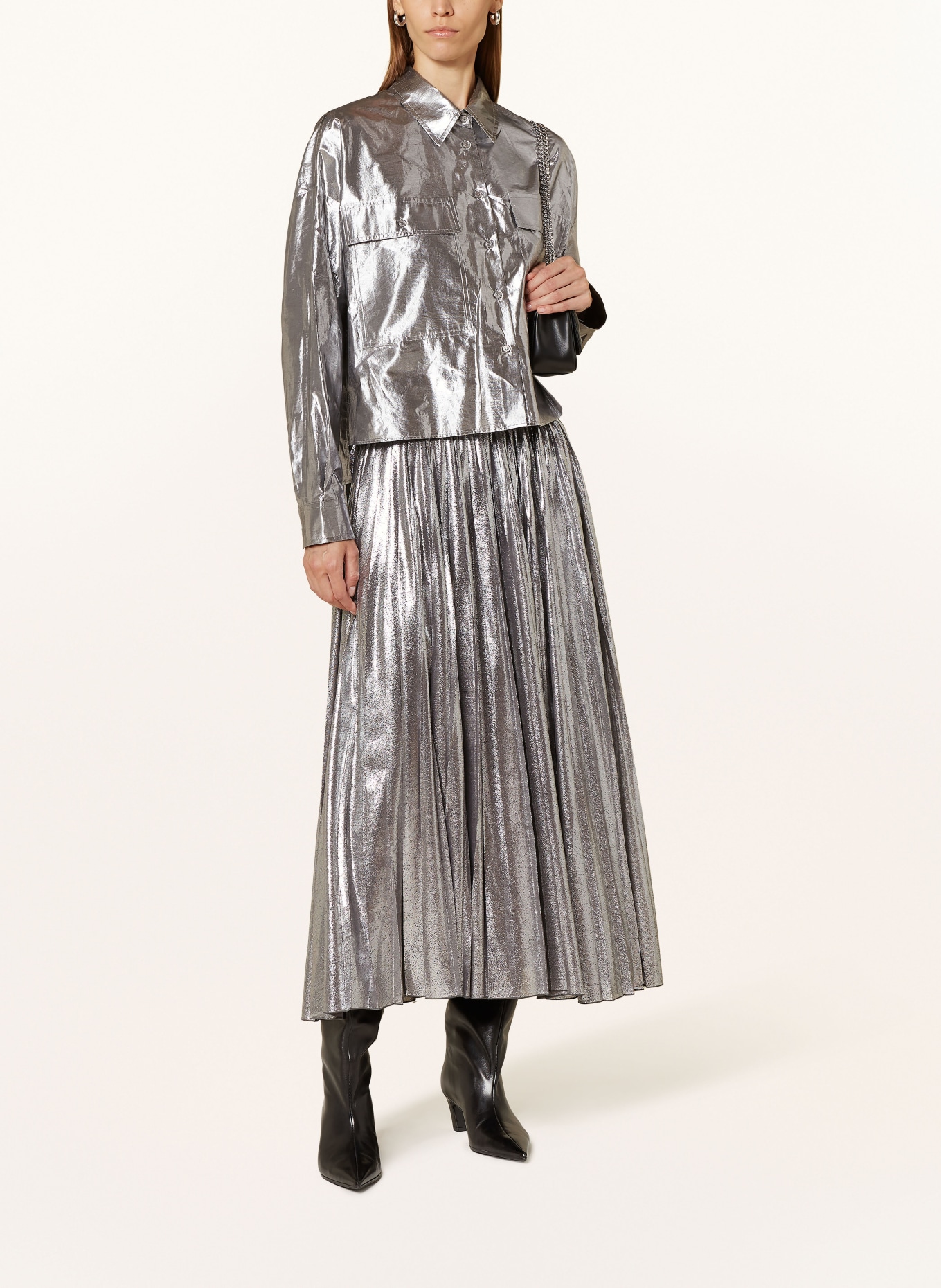 WEEKEND Max Mara Pleated skirt GAMMA: SILVER