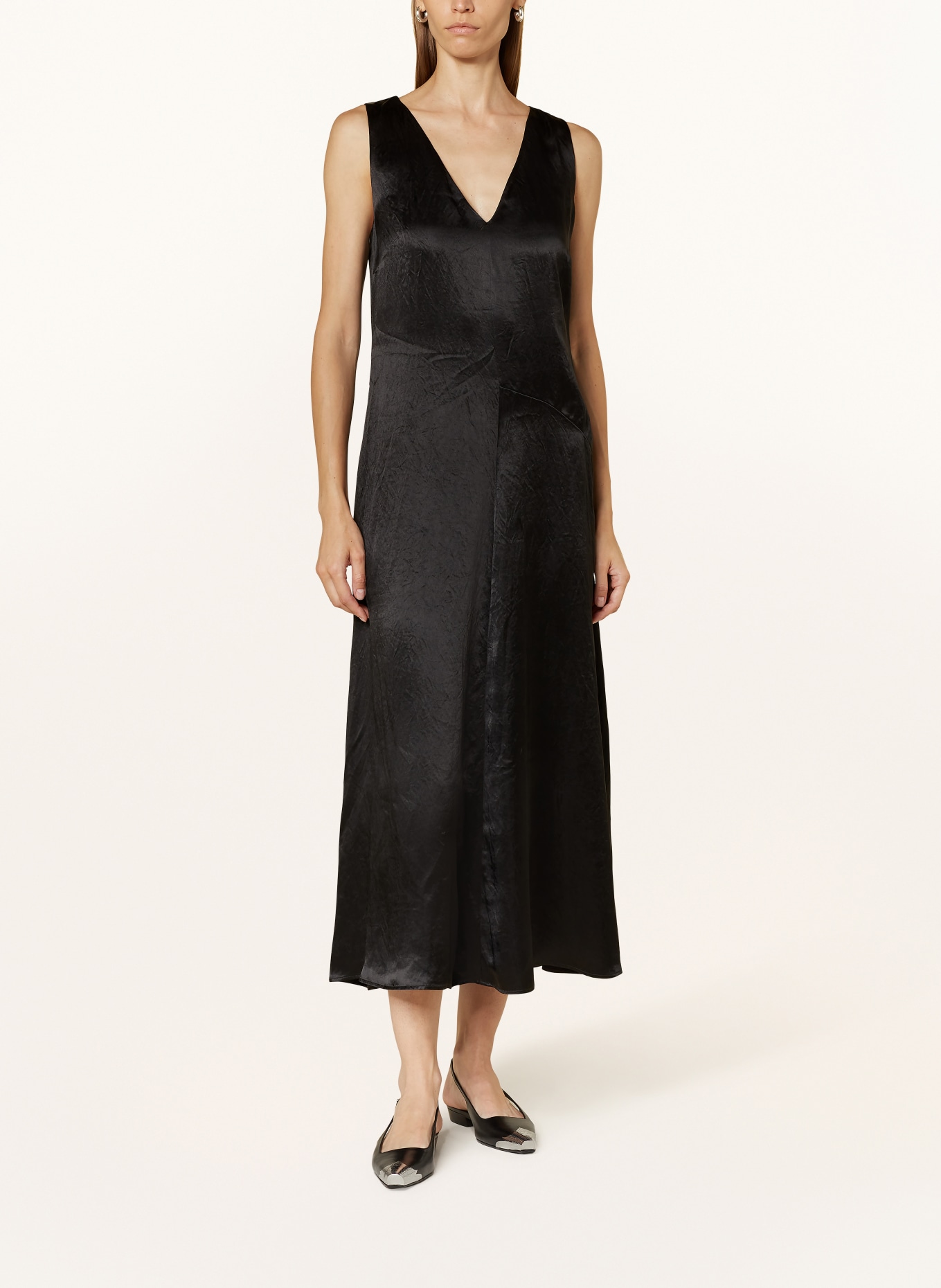 WEEKEND Max Mara Satinkleid CIMA: SCHWARZ