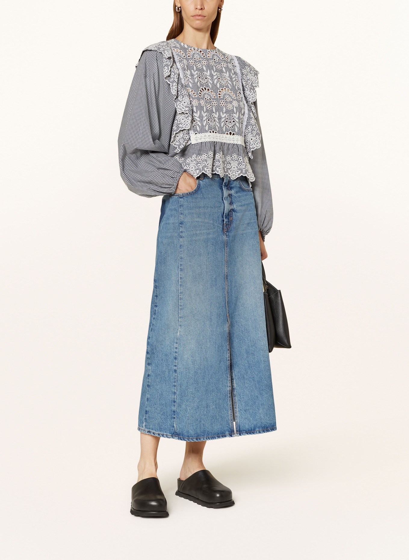 WEEKEND Max Mara GESSO denim skirt in 006 navy