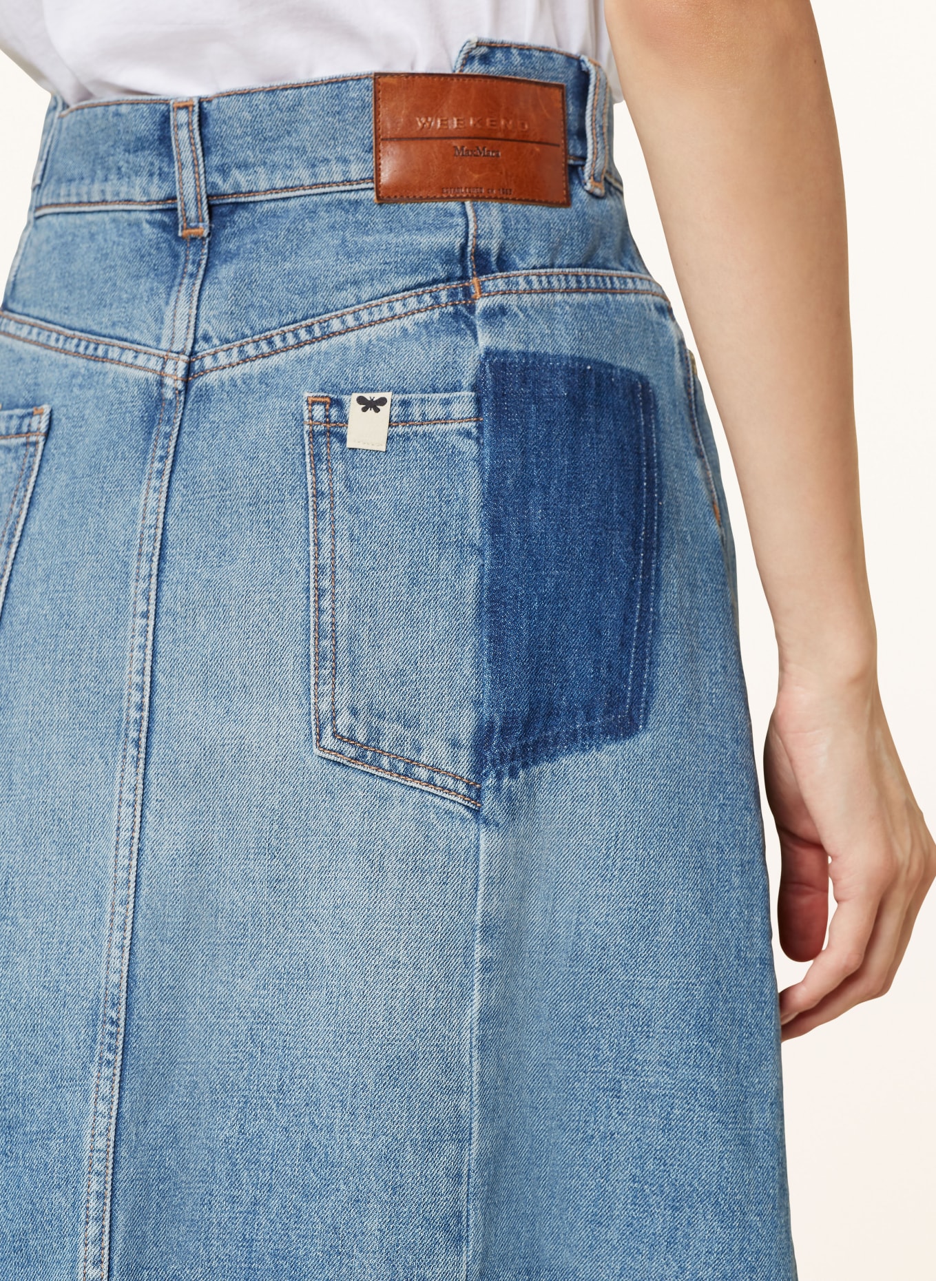 WEEKEND Max Mara GESSO denim skirt in 006 navy