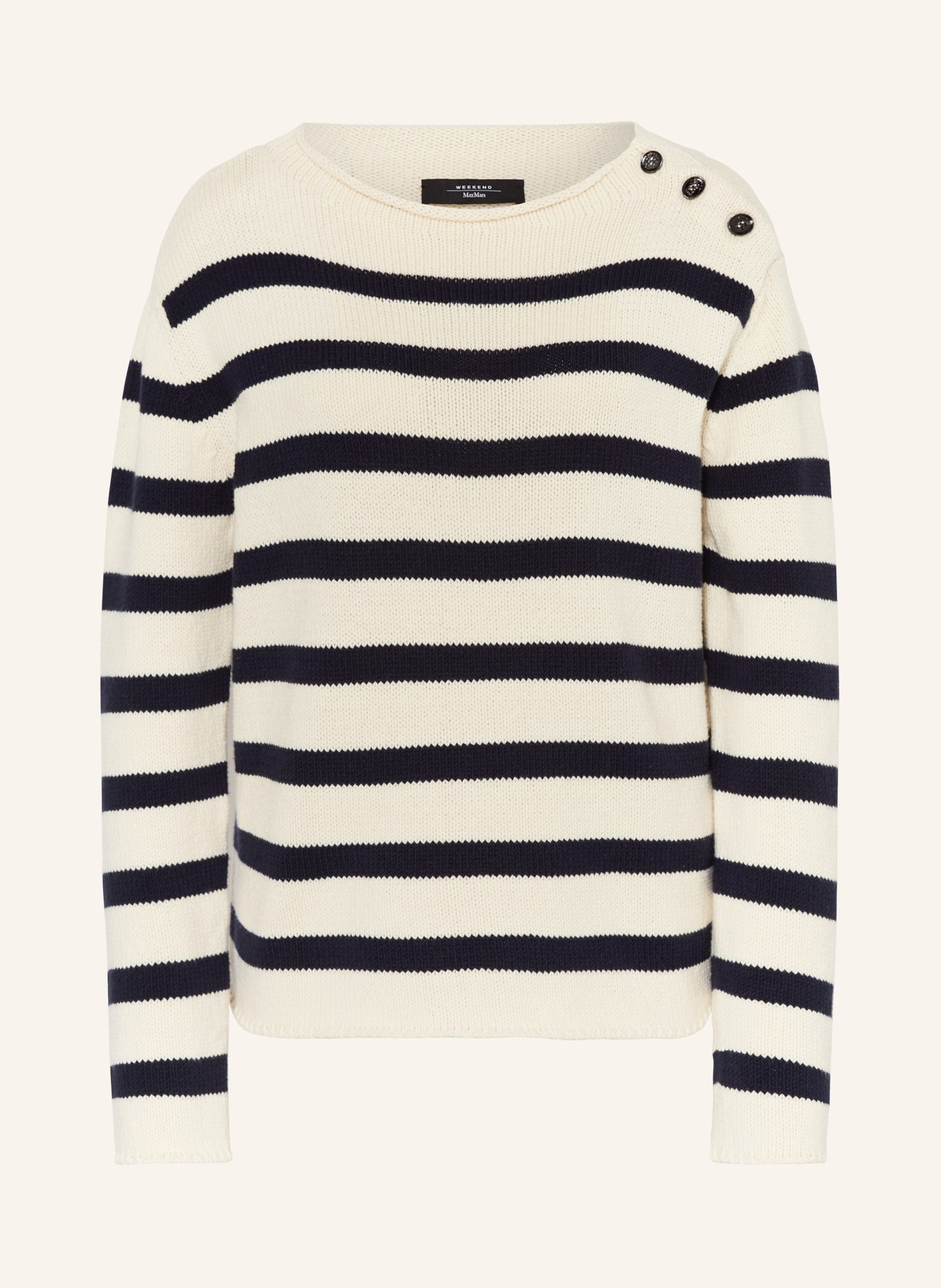 WEEKEND Max Mara Sweater VIBO: DARK BLUE/ ECRU