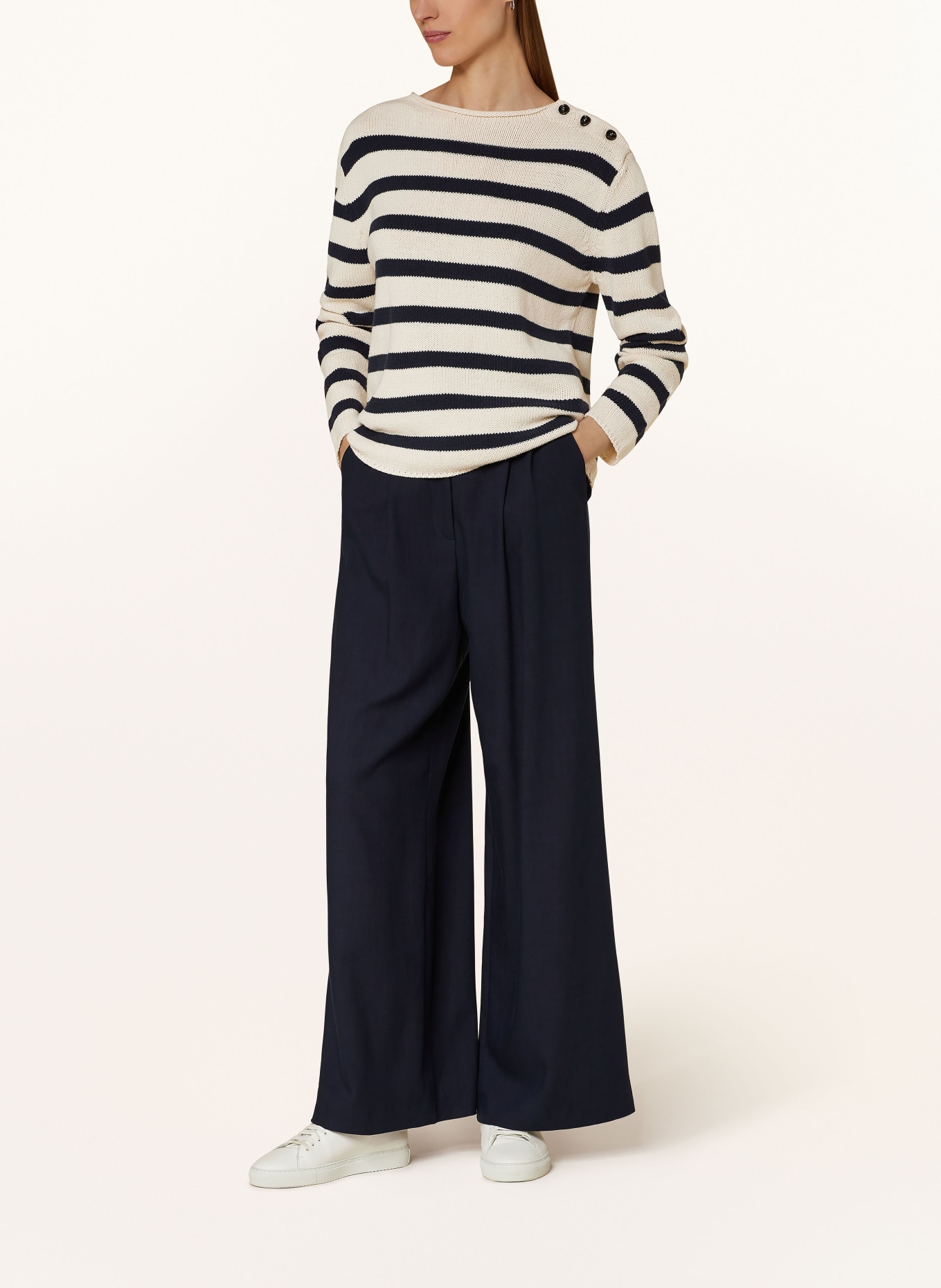 WEEKEND Max Mara Sweater VIBO: DARK BLUE/ ECRU