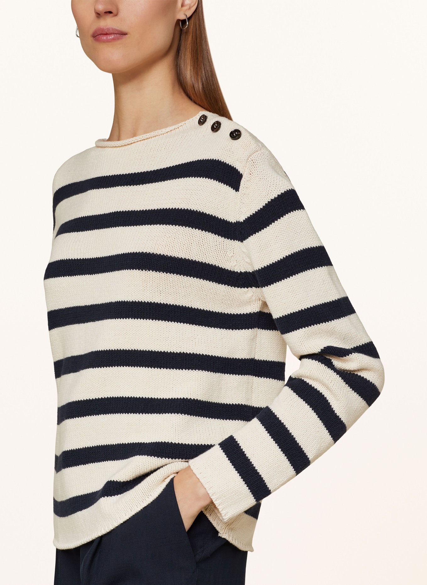 WEEKEND Max Mara Sweater VIBO: DARK BLUE/ ECRU