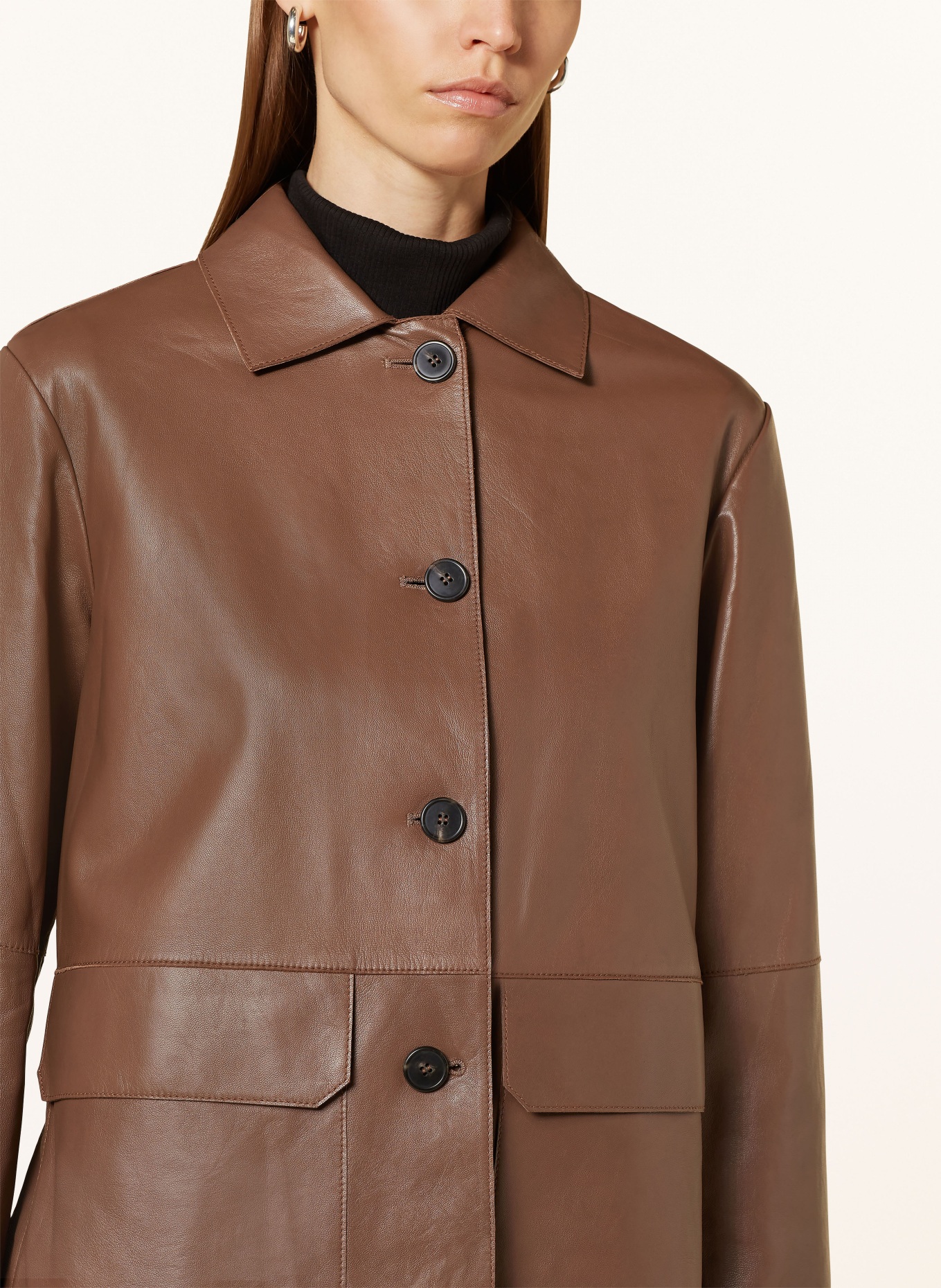 WEEKEND Max Mara Lederjacke KAYA: BRAUN