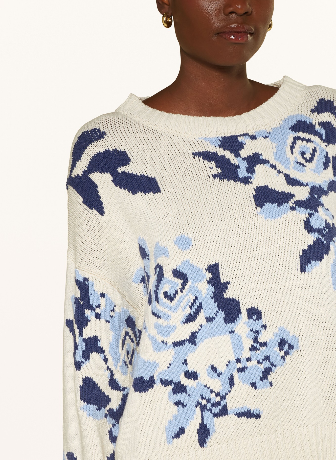 WEEKEND Max Mara Pull FABIAN: ÉCRU / BLEU CLAIR / BLEU FONCÉ