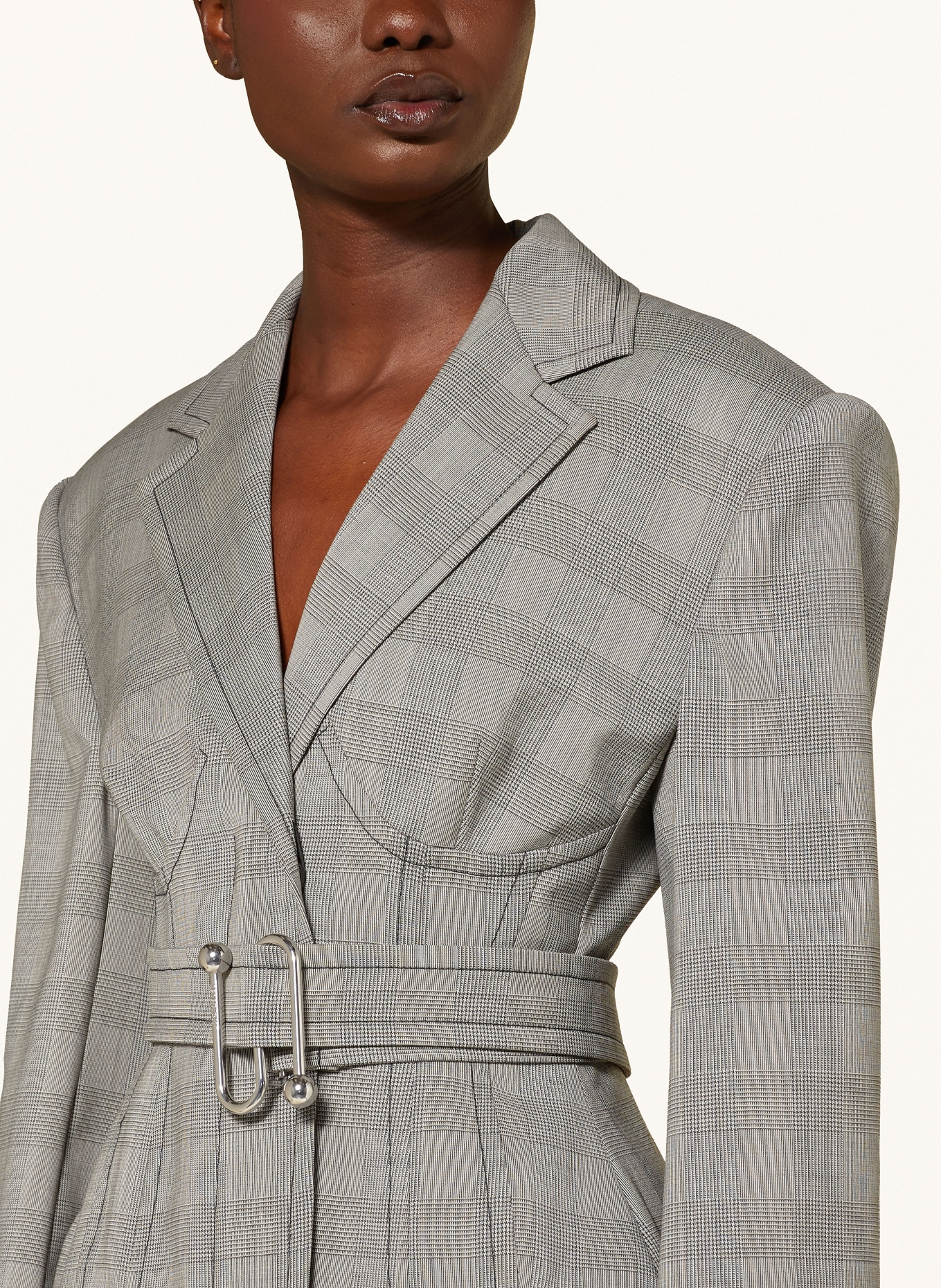 SPORTMAX Sukienka w stylu blezera EMY: JASNOCZARY / CZIEMNOSZARY