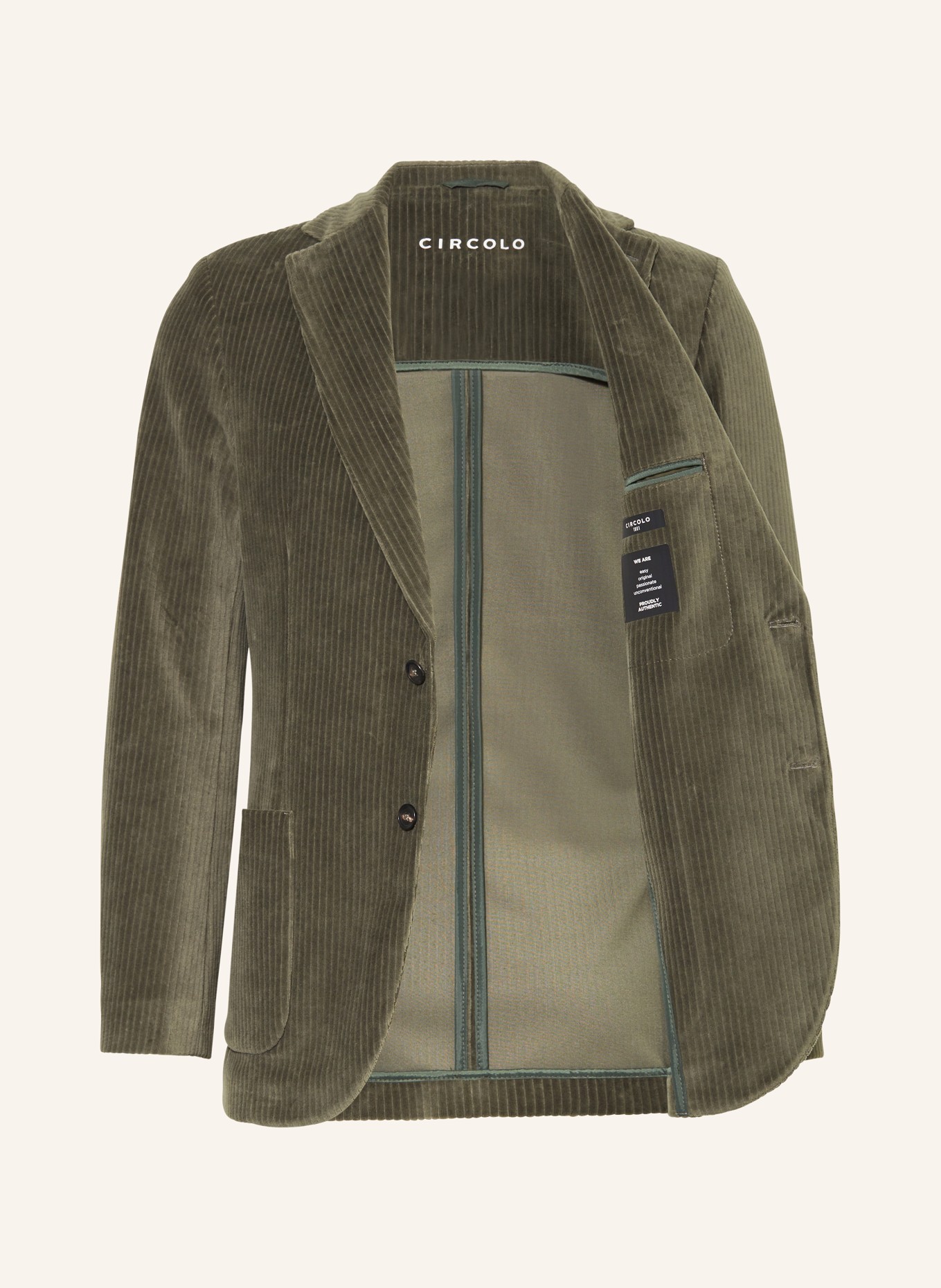 CIRCOLO 1901 Suit jacket slim fit in corduroy: DARK GREEN