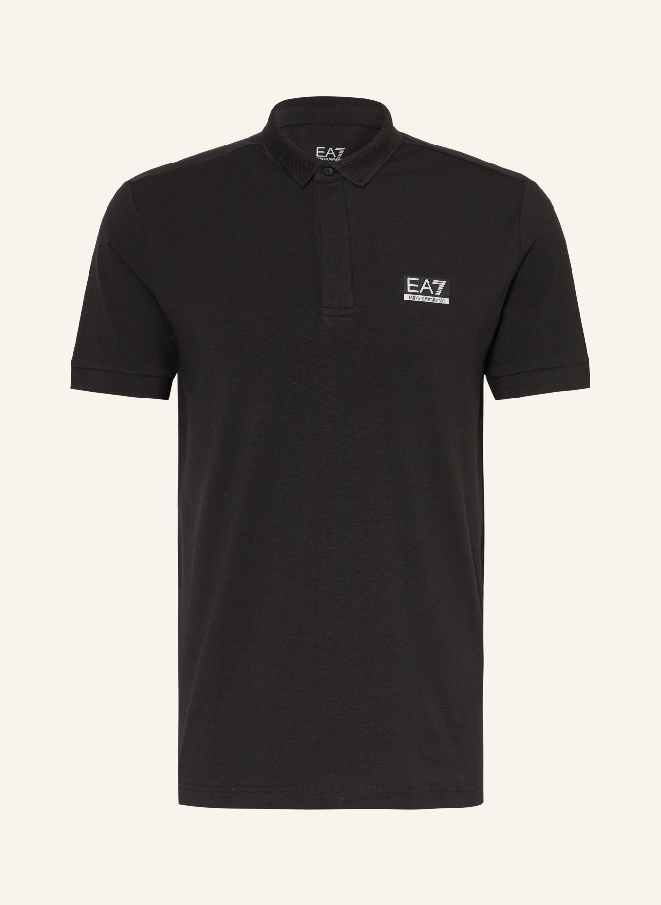 EA7 EMPORIO ARMANI Jersey polo shirt, Color: BLACK (Image 1)