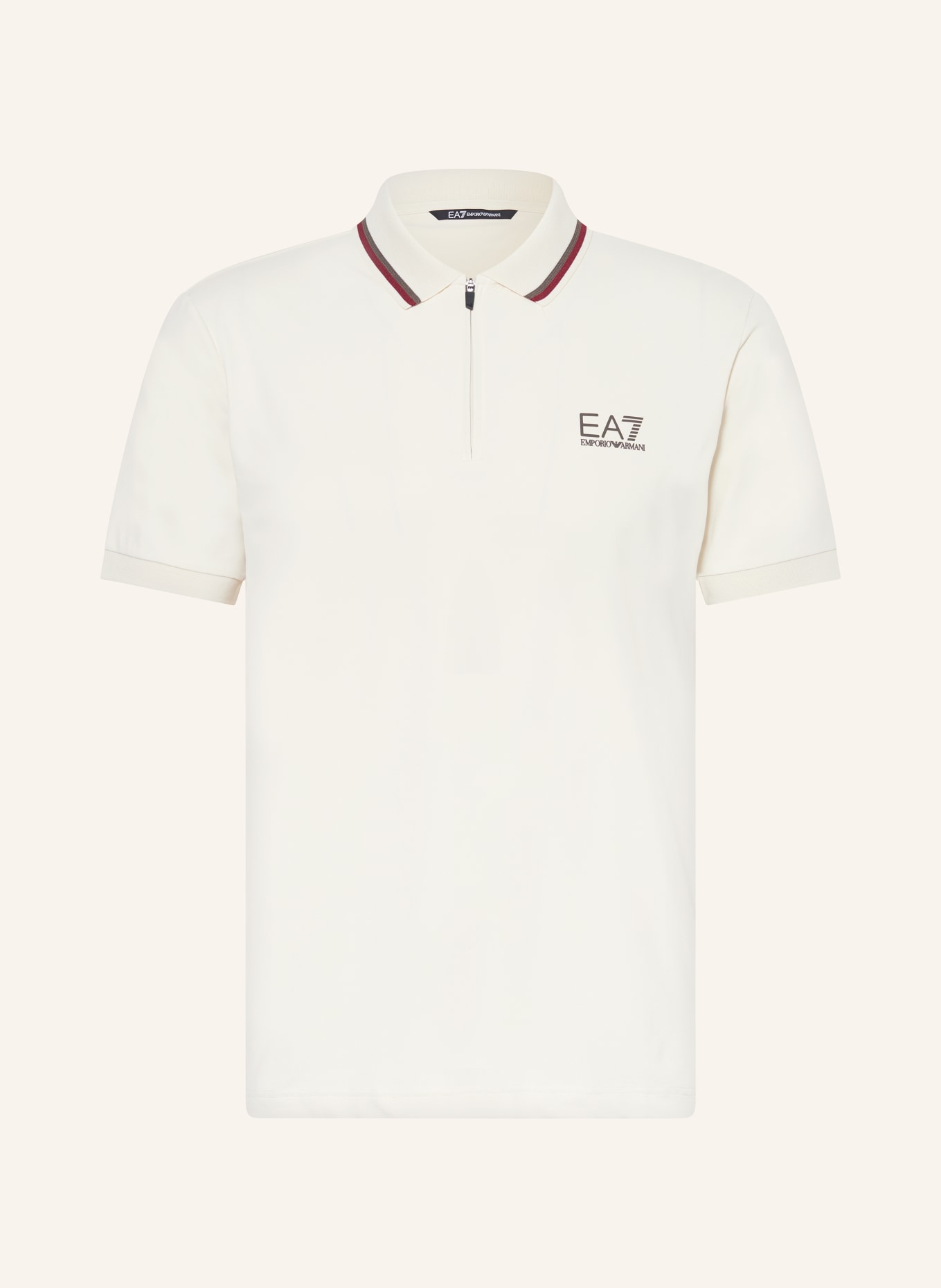 EA7 EMPORIO ARMANI Performance polo shirt, Color: CREAM (Image 1)