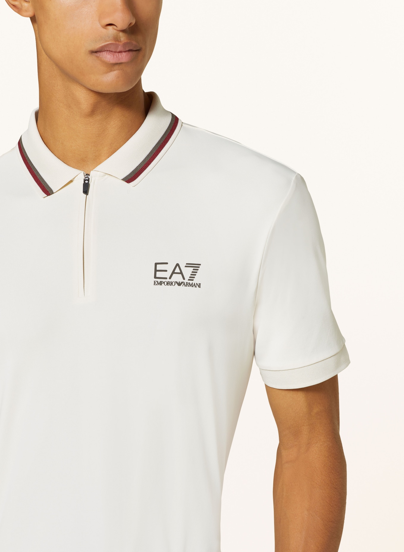 EA7 EMPORIO ARMANI Performance polo shirt, Color: CREAM (Image 4)