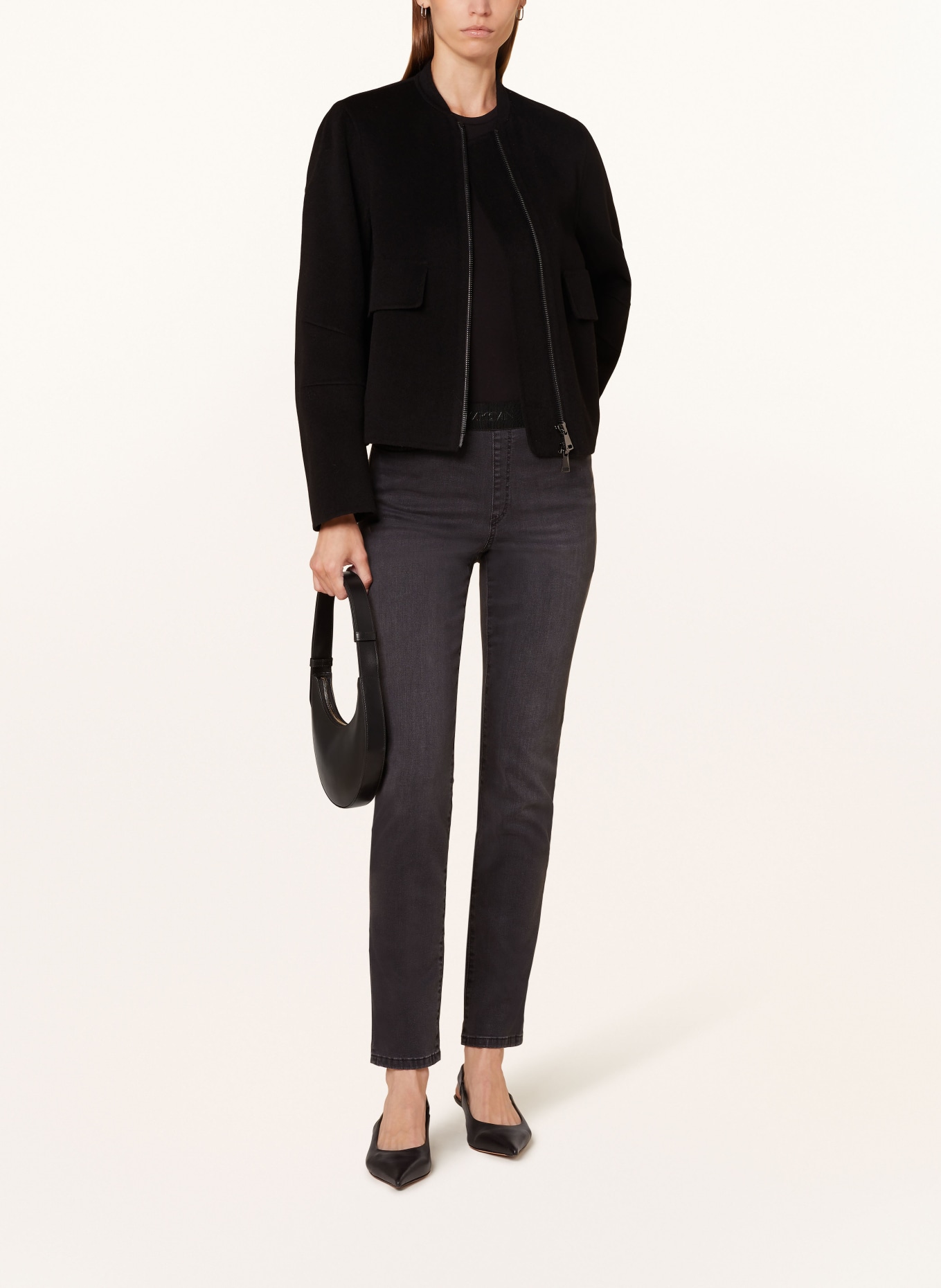 MARC CAIN Skinny Jeans SIENA, Farbe: 880 anthrazit (Bild 2)