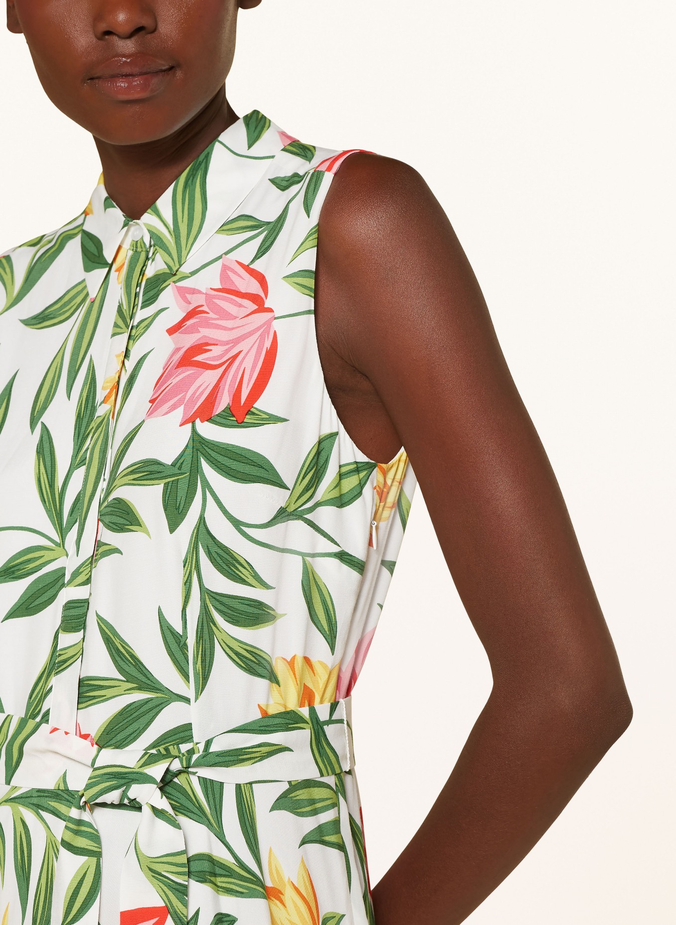 HOBBS Shirt dress BELINDA in white green pink