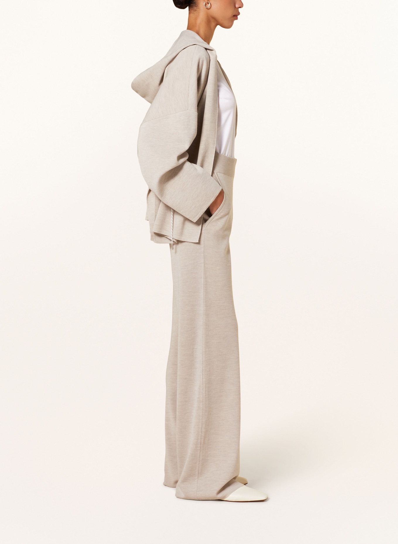 Max Mara WILMA knitted trousers: CREAM (Image 4)