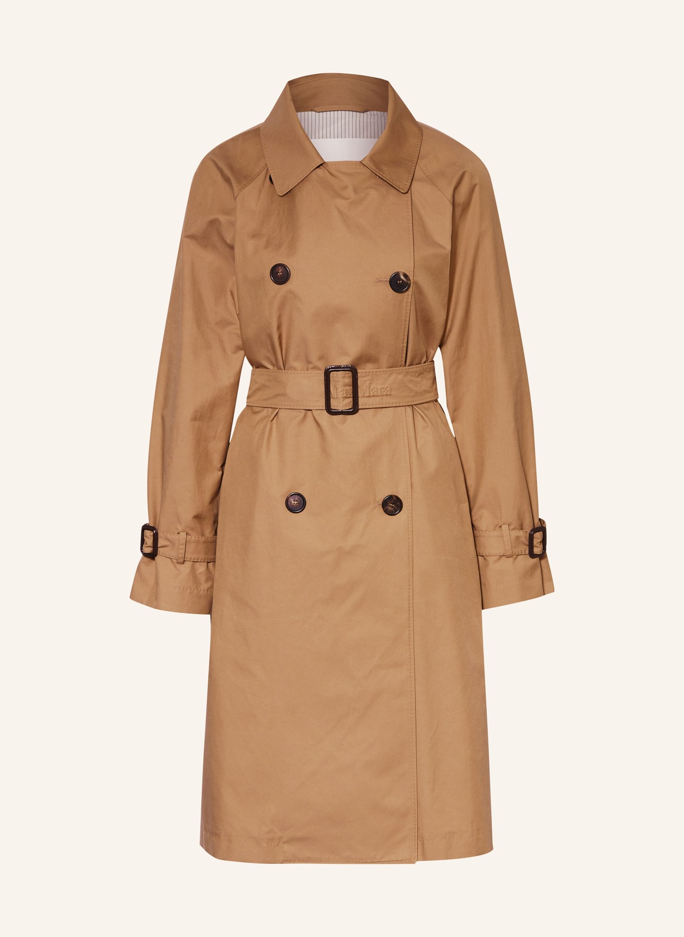 アウターその他 MAX MARA THE CUBE Woman Trench coat Camel 2519021094600 004 Max Mara The Cube CTRENCH Short Gabardine Trench Coat in