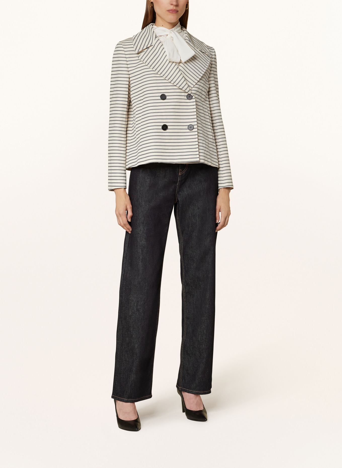 Max Mara STUDIO Jacke ASSUAN: BEIGE / SCHWARZ