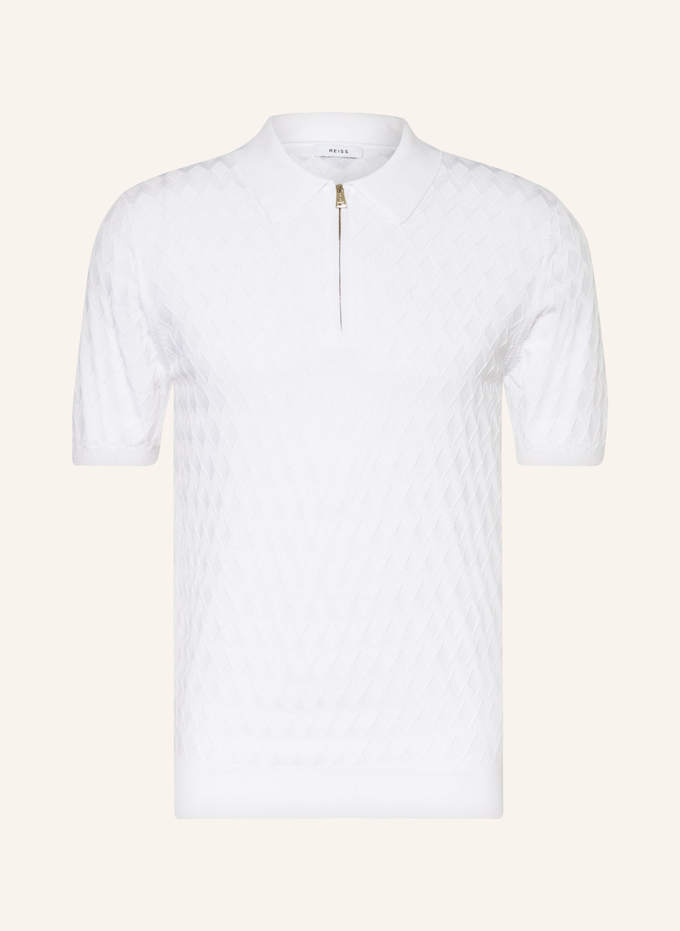 REISS Strick-Poloshirt RIZZO, Farbe: WEISS (Bild 1)