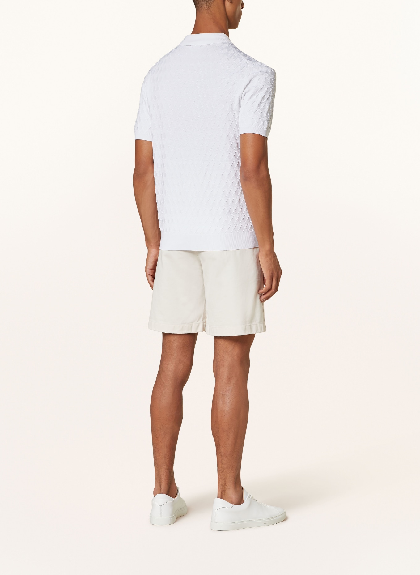 REISS Knitted polo shirt RIZZO, Color: WHITE (Image 3)