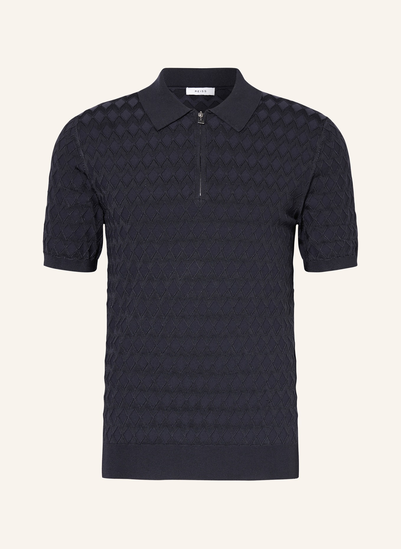 REISS Strick-Poloshirt RIZZO, Farbe: DUNKELBLAU (Bild 1)