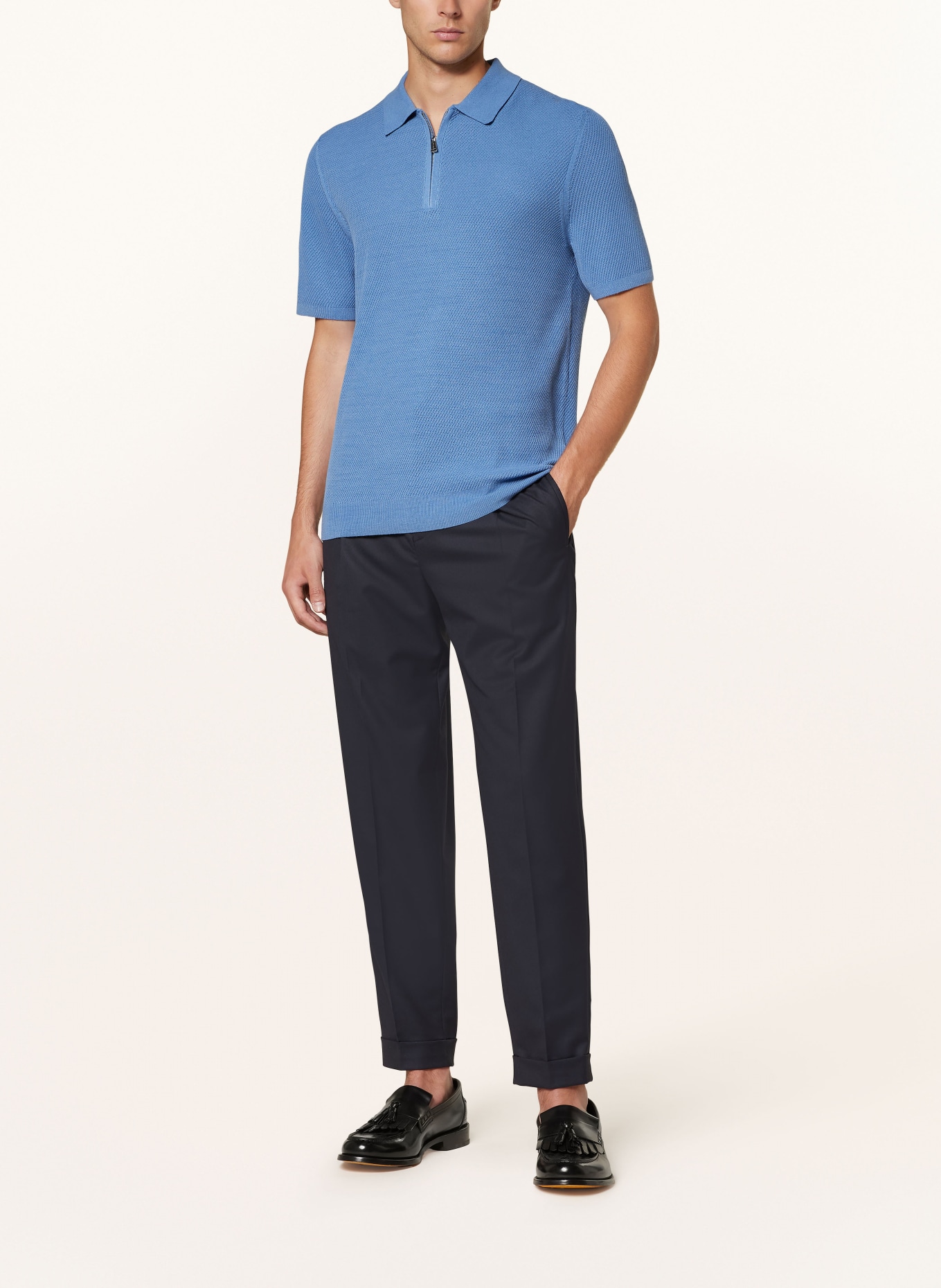 REISS Strick-Poloshirt IVOR, Farbe: BLAU (Bild 2)