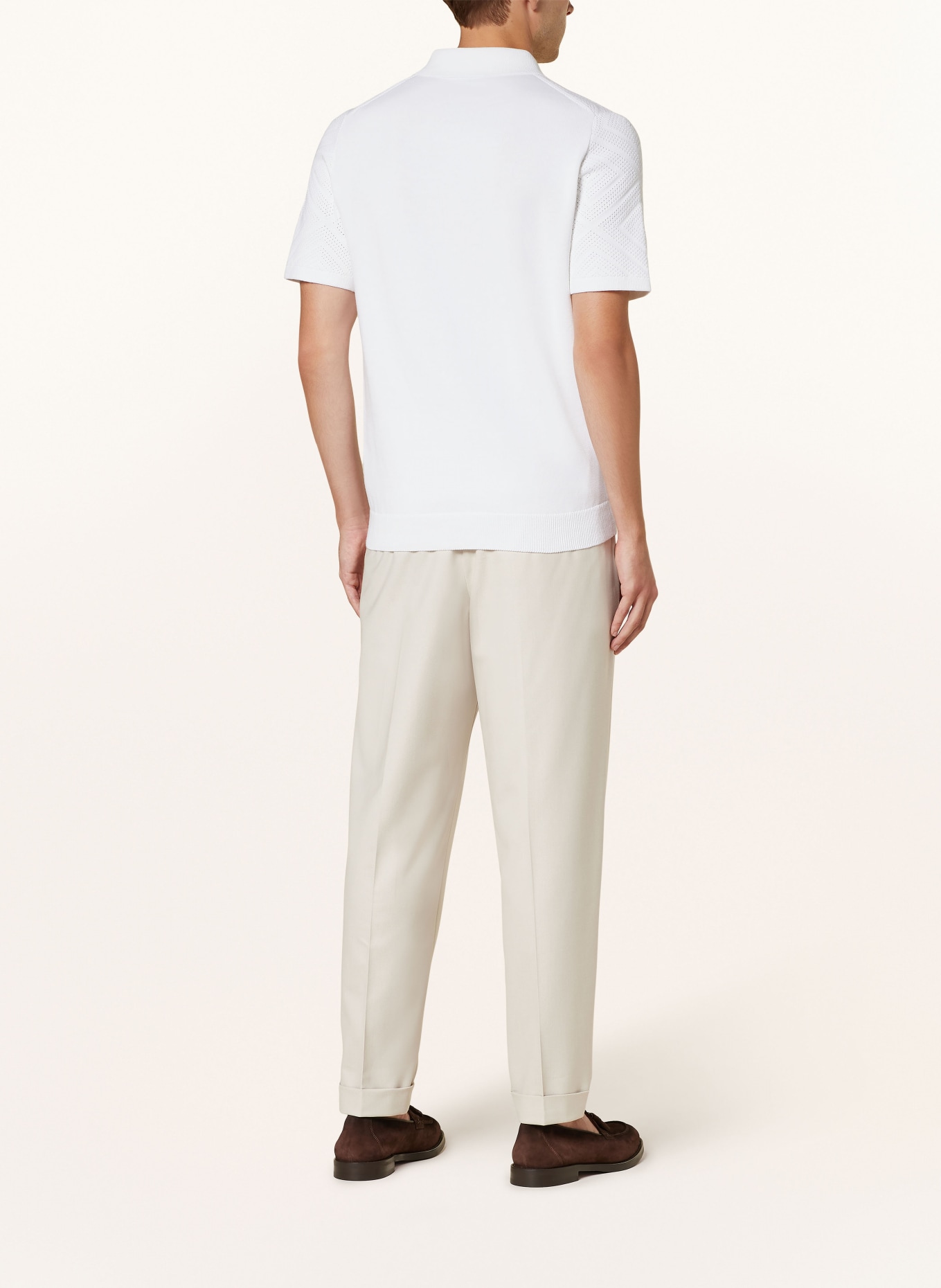 REISS Knitted polo shirt LUPTON, Color: WHITE (Image 3)