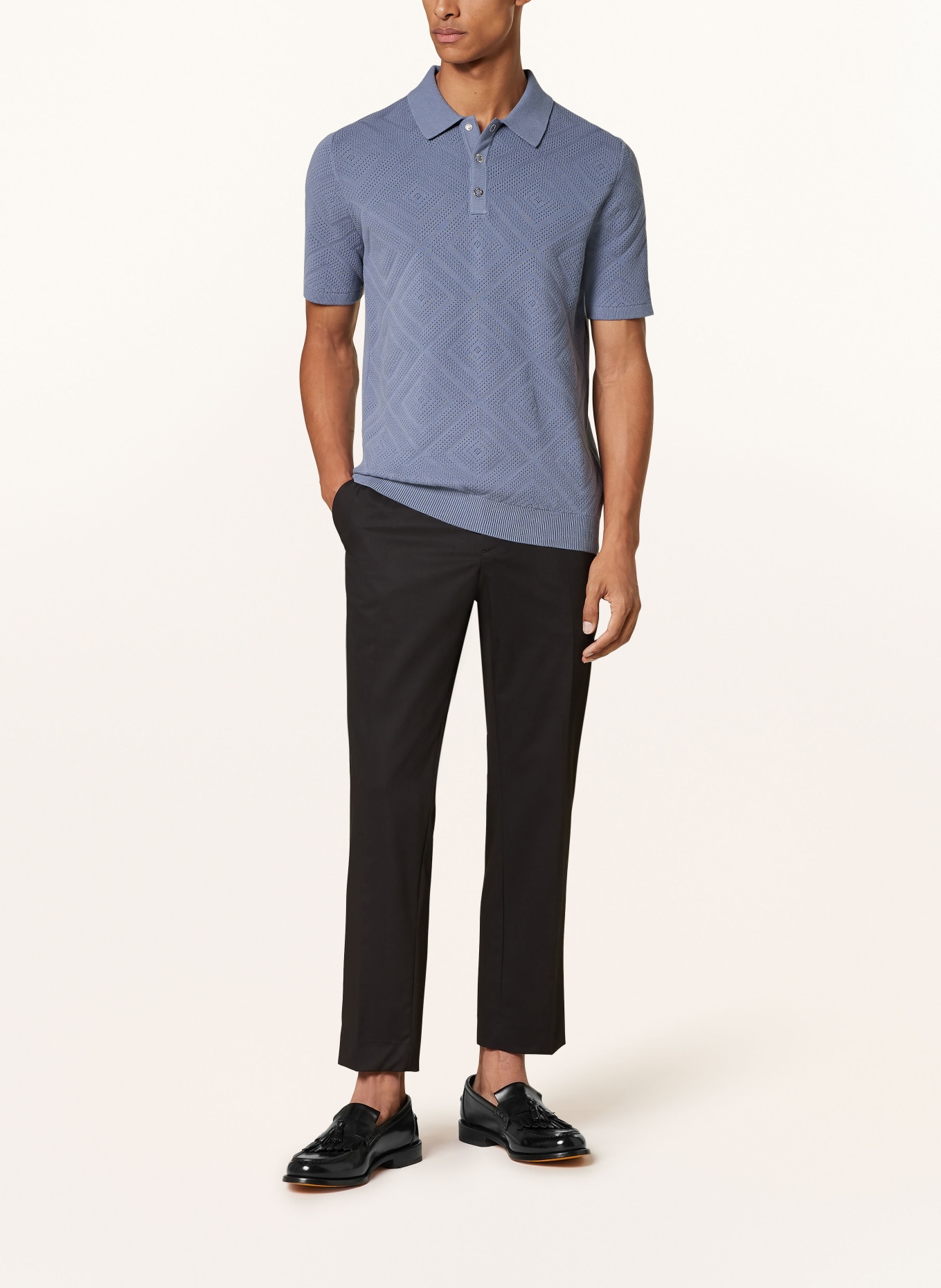 REISS Strick-Poloshirt LUPTON, Farbe: BLAUGRAU (Bild 2)