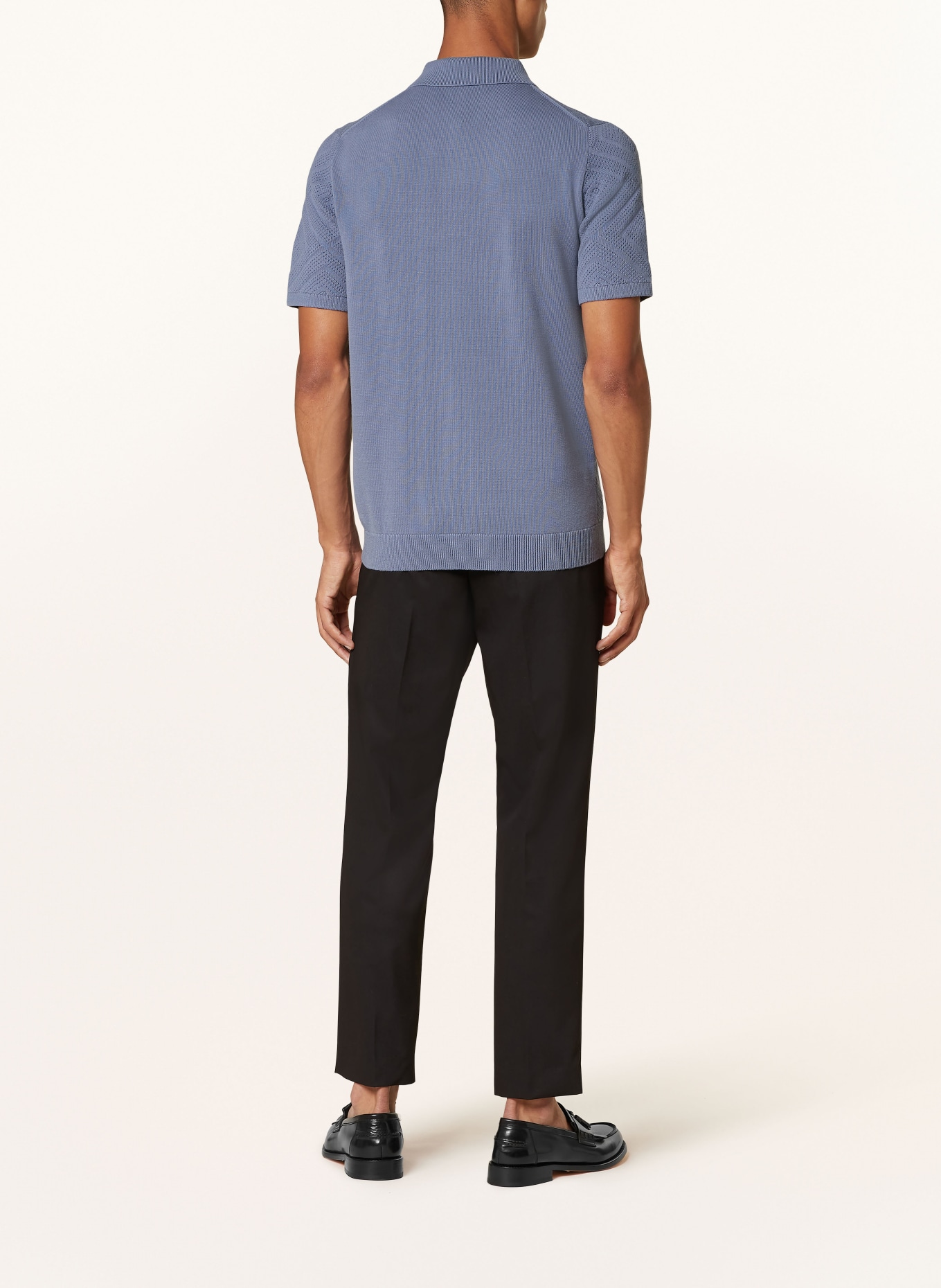 REISS Strick-Poloshirt LUPTON, Farbe: BLAUGRAU (Bild 3)