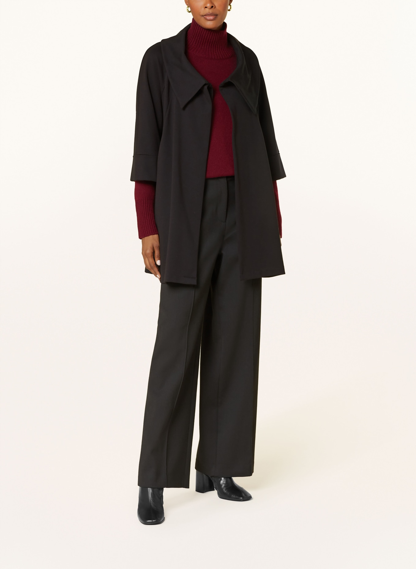 Joseph Ribkoff Jas met 3/4-mouwen: ZWART