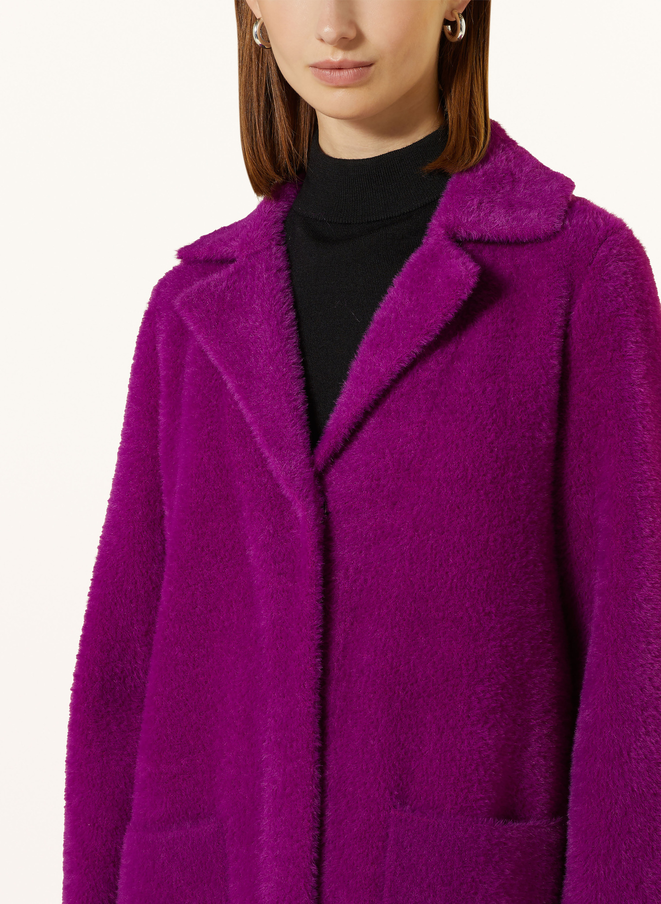 pink mantel kunstpelz
