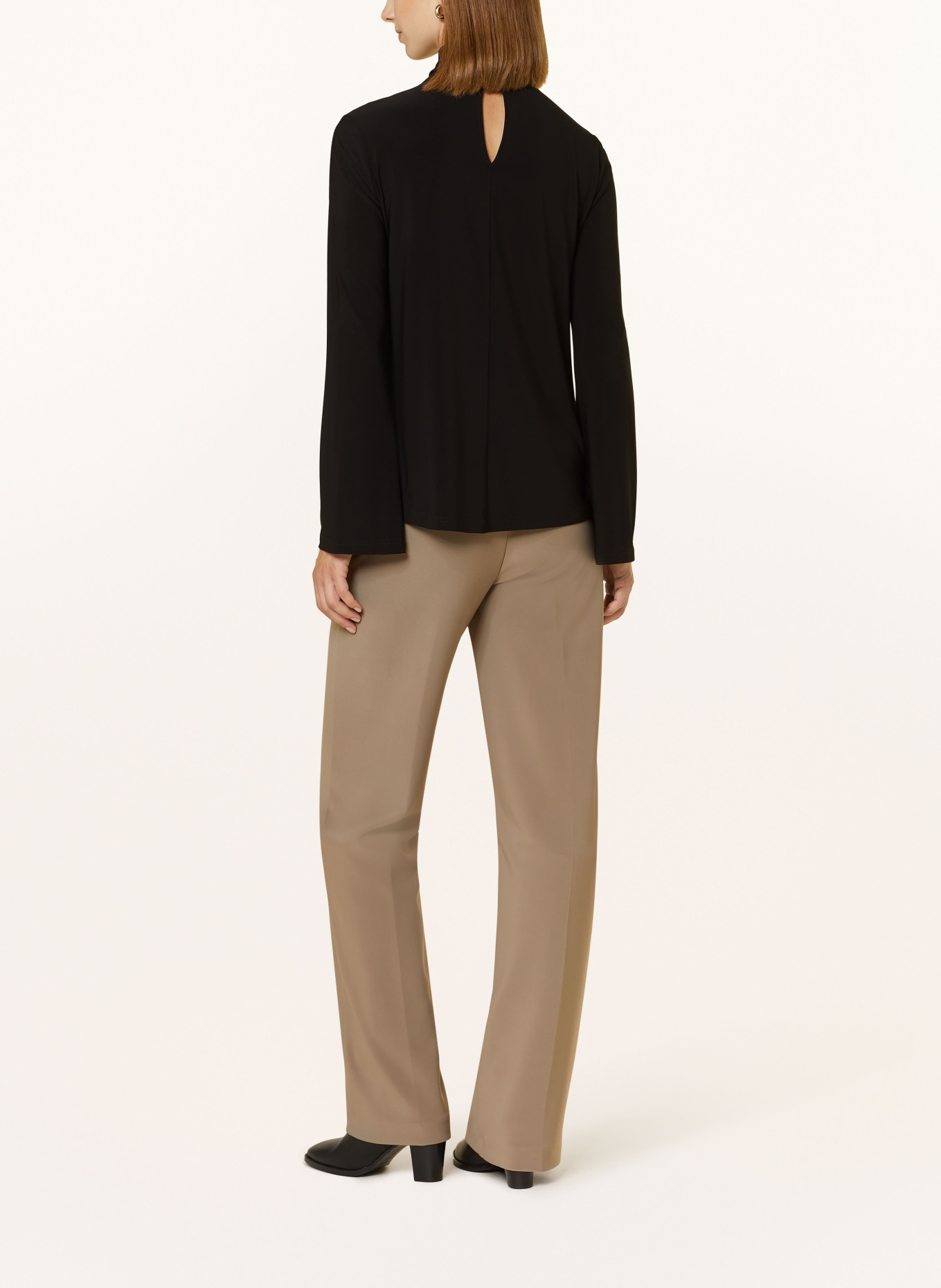 Joseph Ribkoff T-Shirt Manche Longue Maakala with cut-out, Color: BLACK (Image 3)