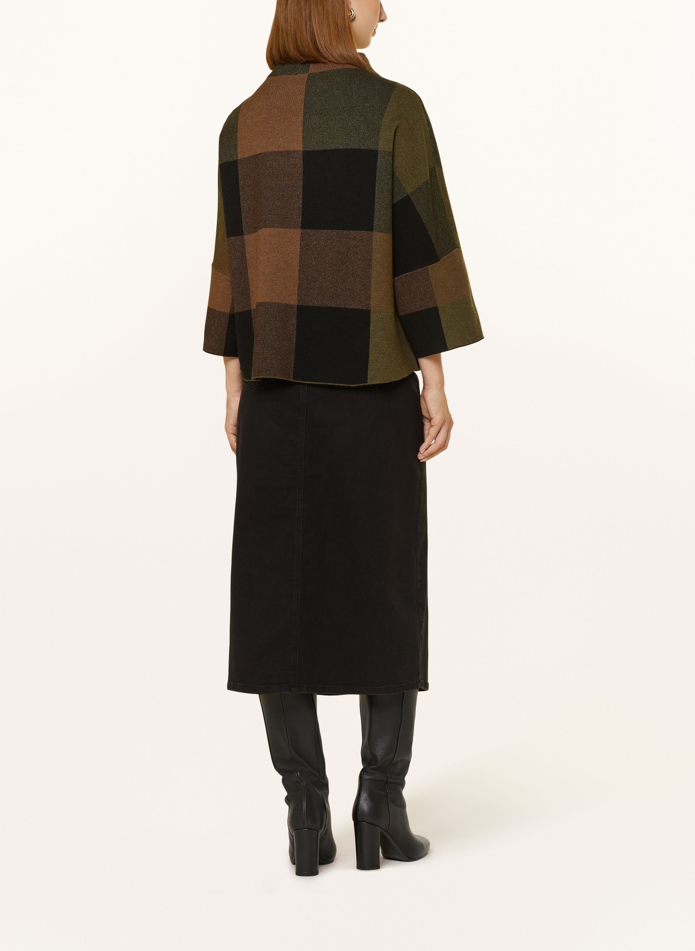 Joseph Ribkoff Pullover mit 3/4-Arm in braun/ schwarz/ dunkelgrün