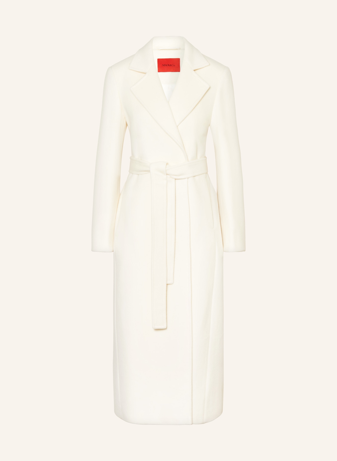 MAX & Co. Wollmantel PURELONG: ECRU