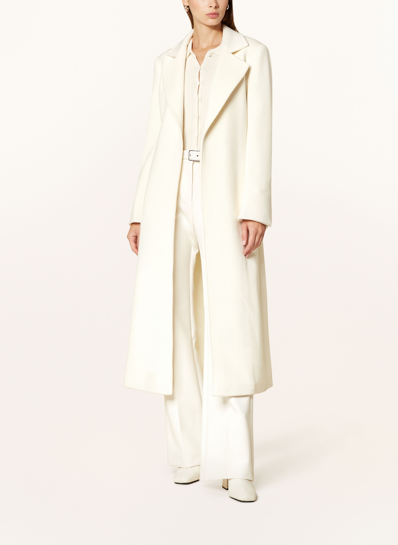 MAX & Co. Wollmantel PURELONG: ECRU