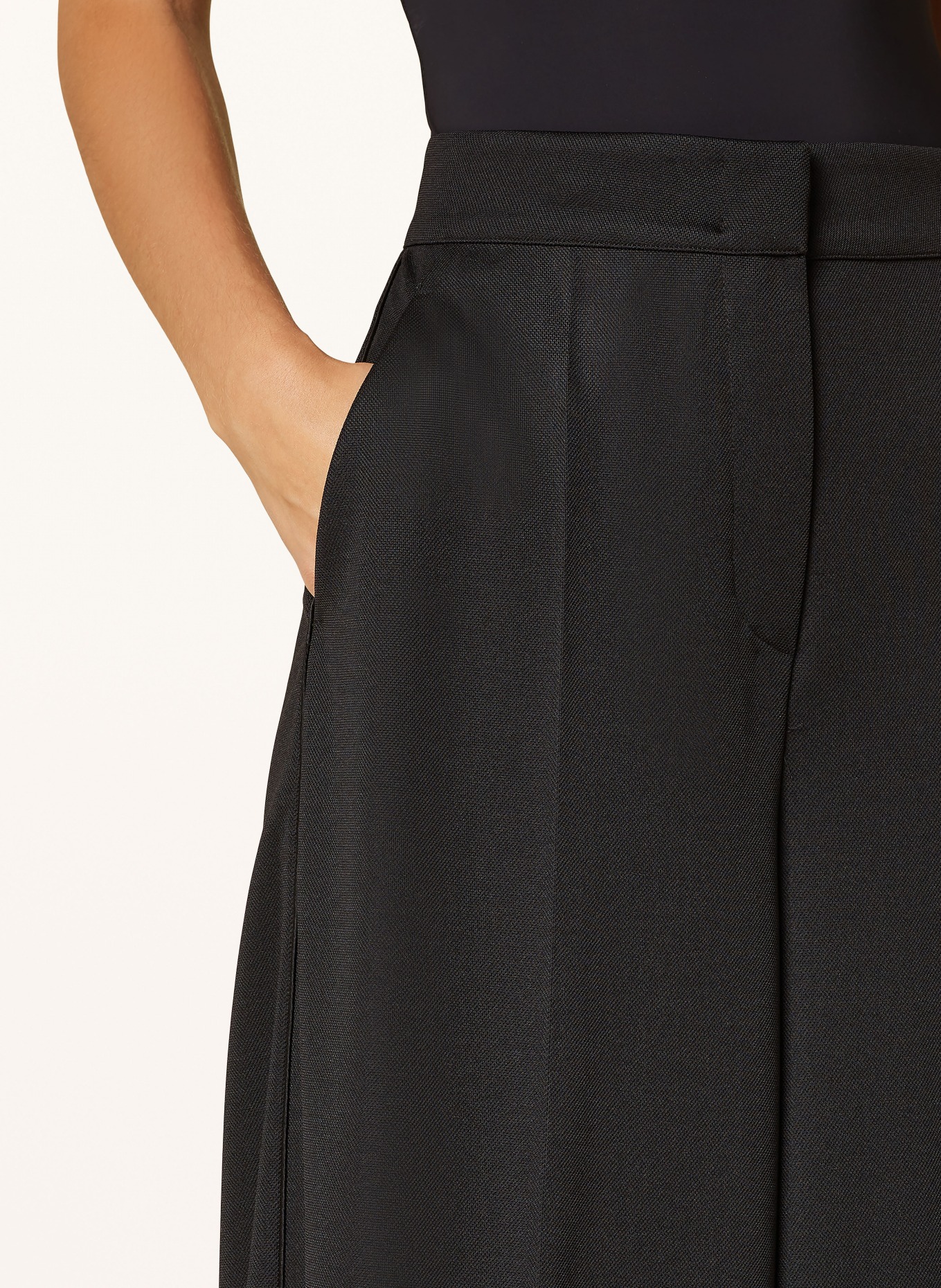 MAX & Co. Marlenehose IPPICA mit Galonstreifen: SCHWARZ