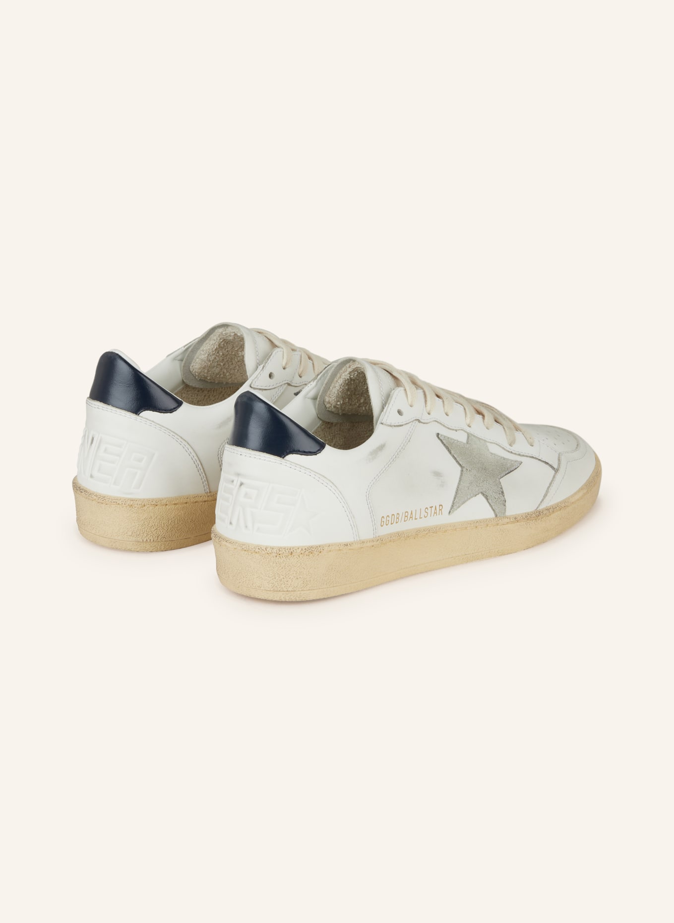 GOLDEN GOOSE Sneaker BALLSTAR: WEISS / SCHWARZ / GRAU