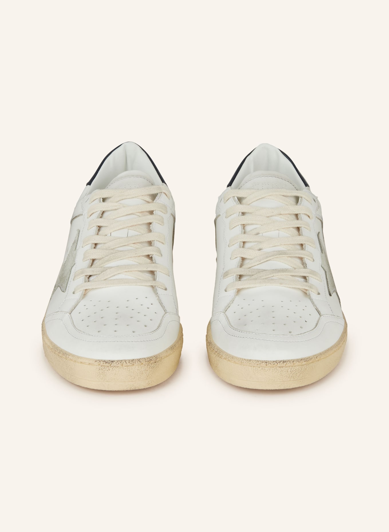 GOLDEN GOOSE Sneaker BALLSTAR: WEISS / SCHWARZ / GRAU