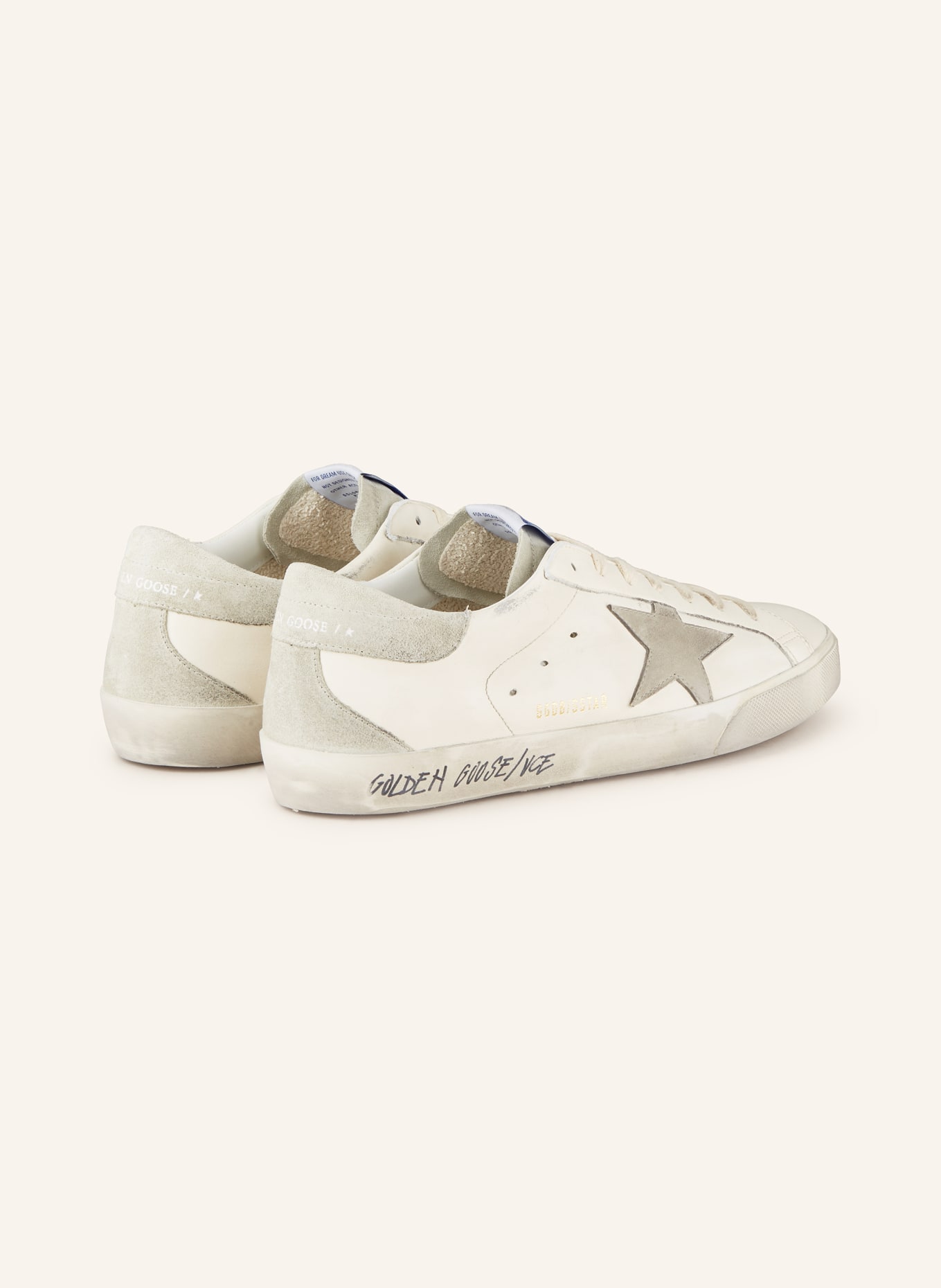 GOLDEN GOOSE Sneaker SUPER-STAR: WIT / GRIJS
