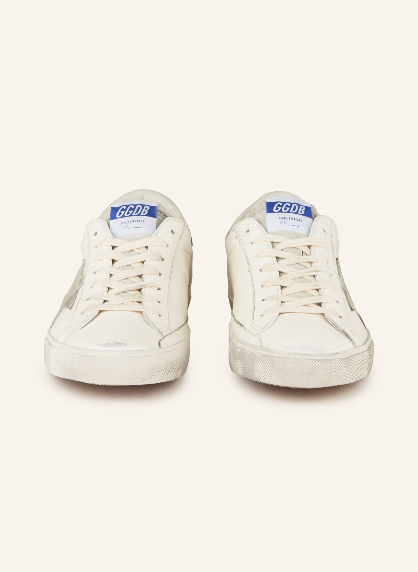 GOLDEN GOOSE Sneaker SUPER-STAR: WIT / GRIJS
